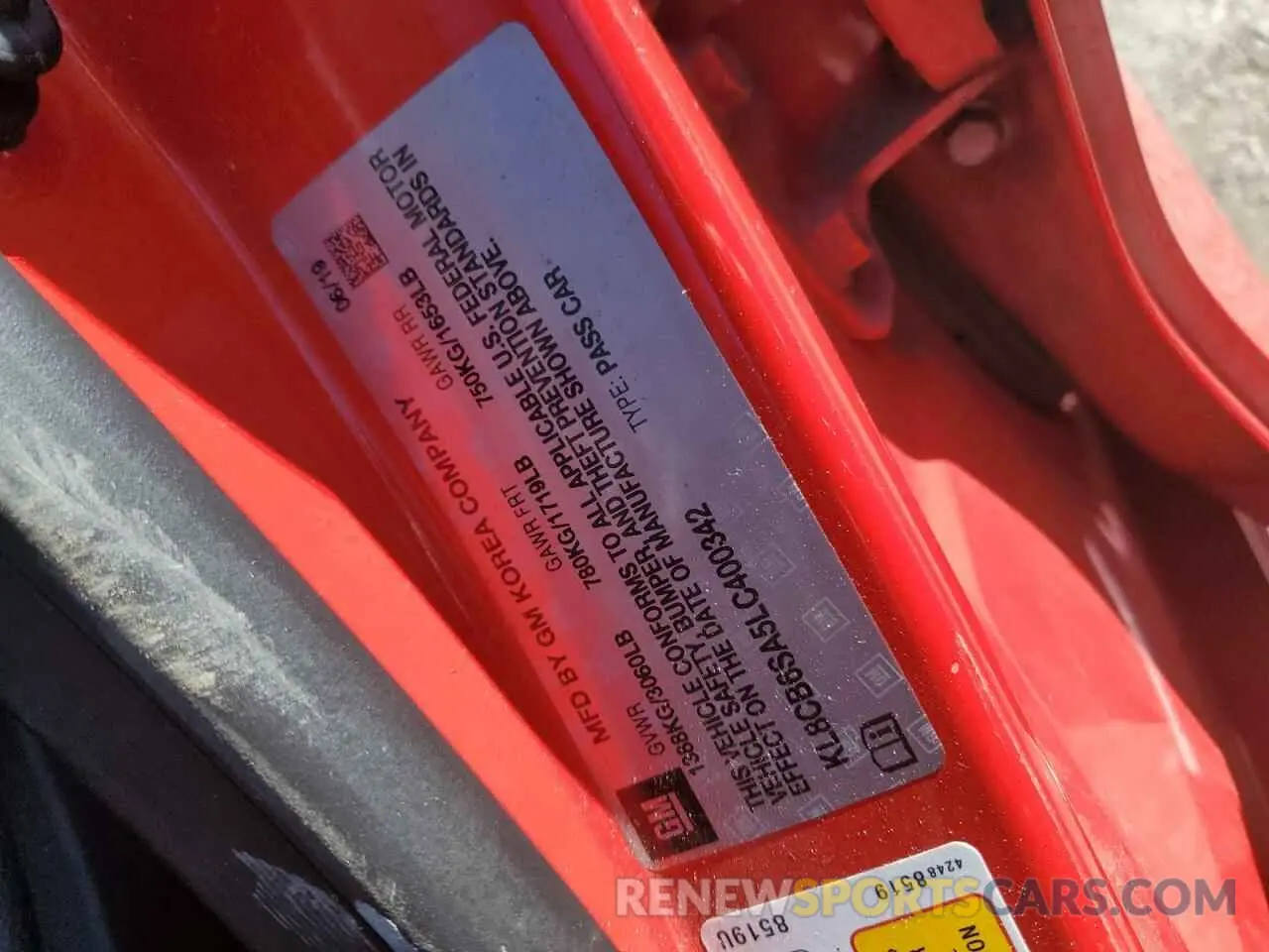 13 Фотография поврежденного автомобиля KL8CB6SA5LC400342 CHEVROLET SPARK 2020