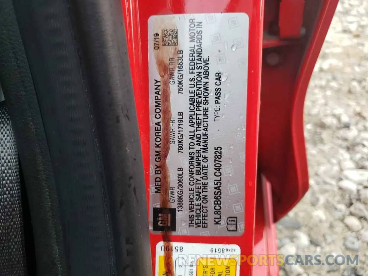 14 Photograph of a damaged car KL8CB6SA5LC407825 CHEVROLET SPARK 2020