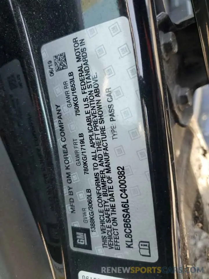 12 Photograph of a damaged car KL8CB6SA6LC400382 CHEVROLET SPARK 2020