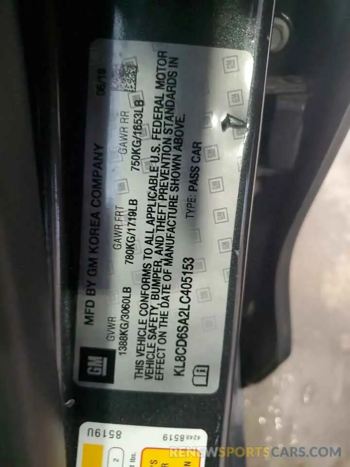 12 Photograph of a damaged car KL8CD6SA2LC405153 CHEVROLET SPARK 2020