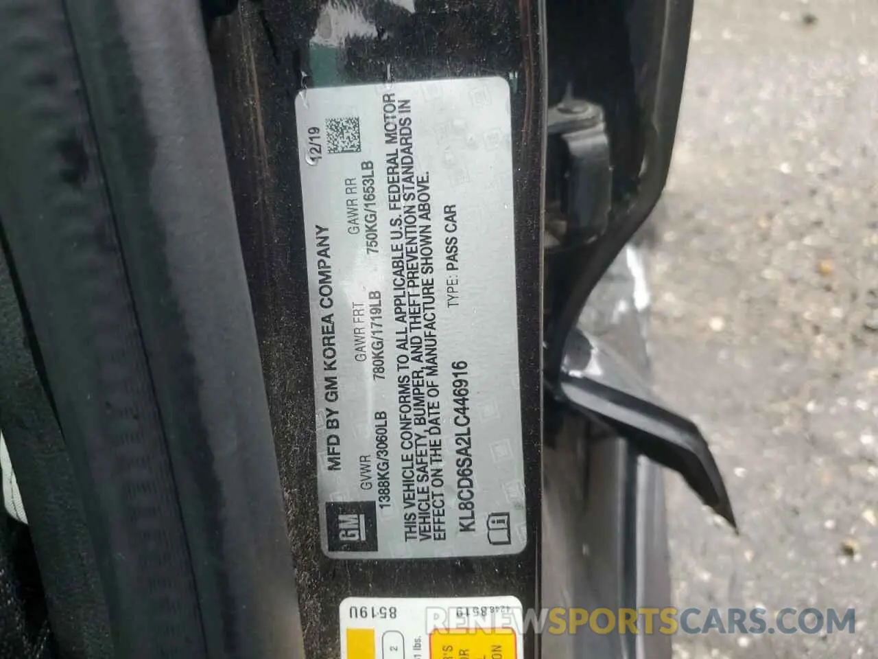 12 Фотография поврежденного автомобиля KL8CD6SA2LC446916 CHEVROLET SPARK 2020