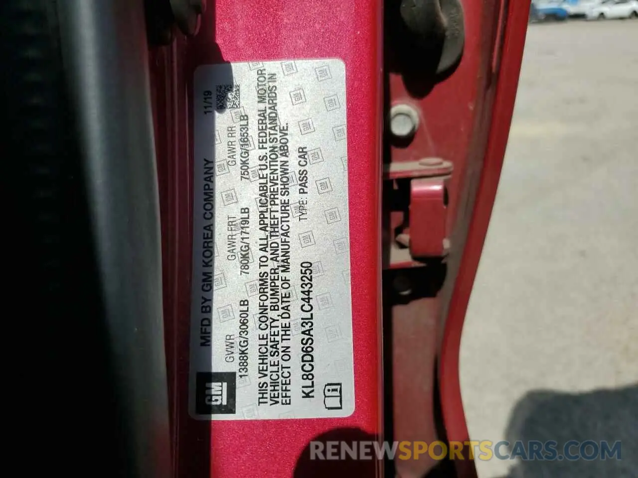 14 Фотография поврежденного автомобиля KL8CD6SA3LC443250 CHEVROLET SPARK 2020