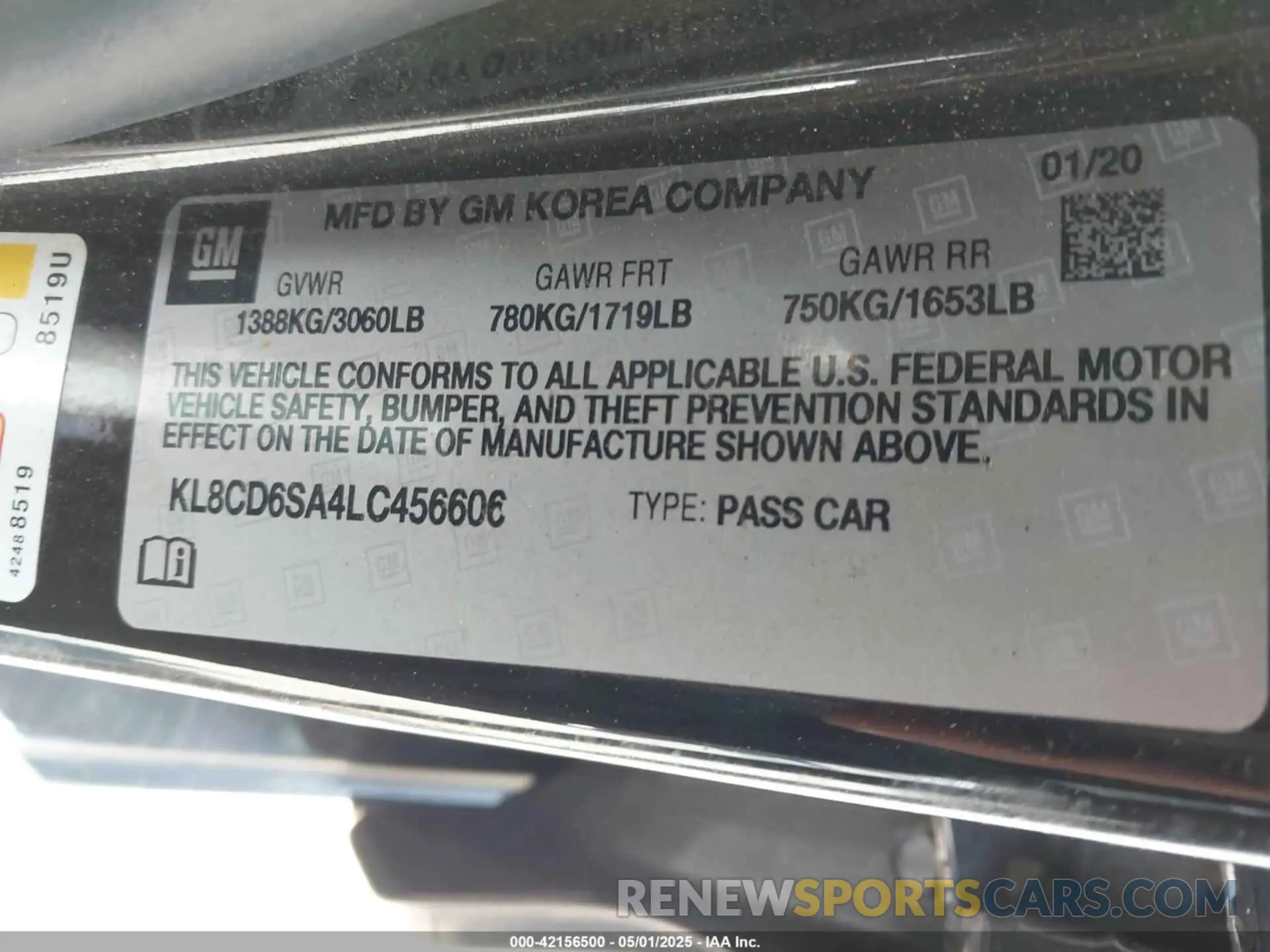 9 Фотография поврежденного автомобиля KL8CD6SA4LC456606 CHEVROLET SPARK 2020