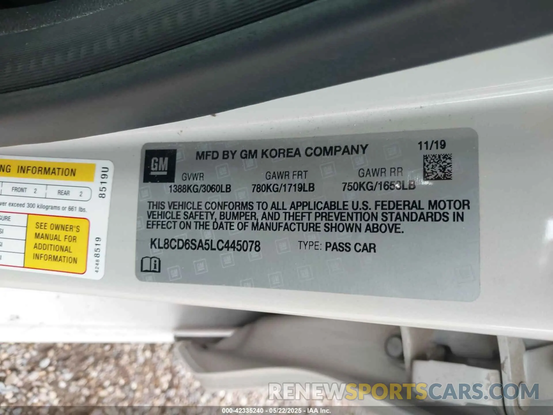 9 Фотография поврежденного автомобиля KL8CD6SA5LC445078 CHEVROLET SPARK 2020