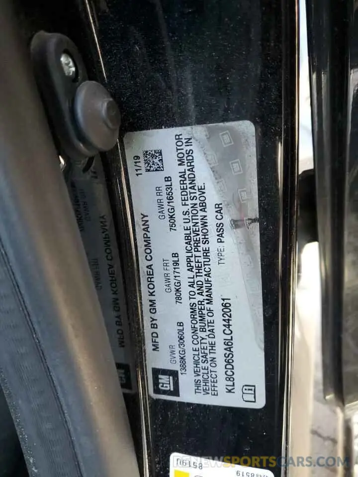 12 Фотография поврежденного автомобиля KL8CD6SA6LC442061 CHEVROLET SPARK 2020