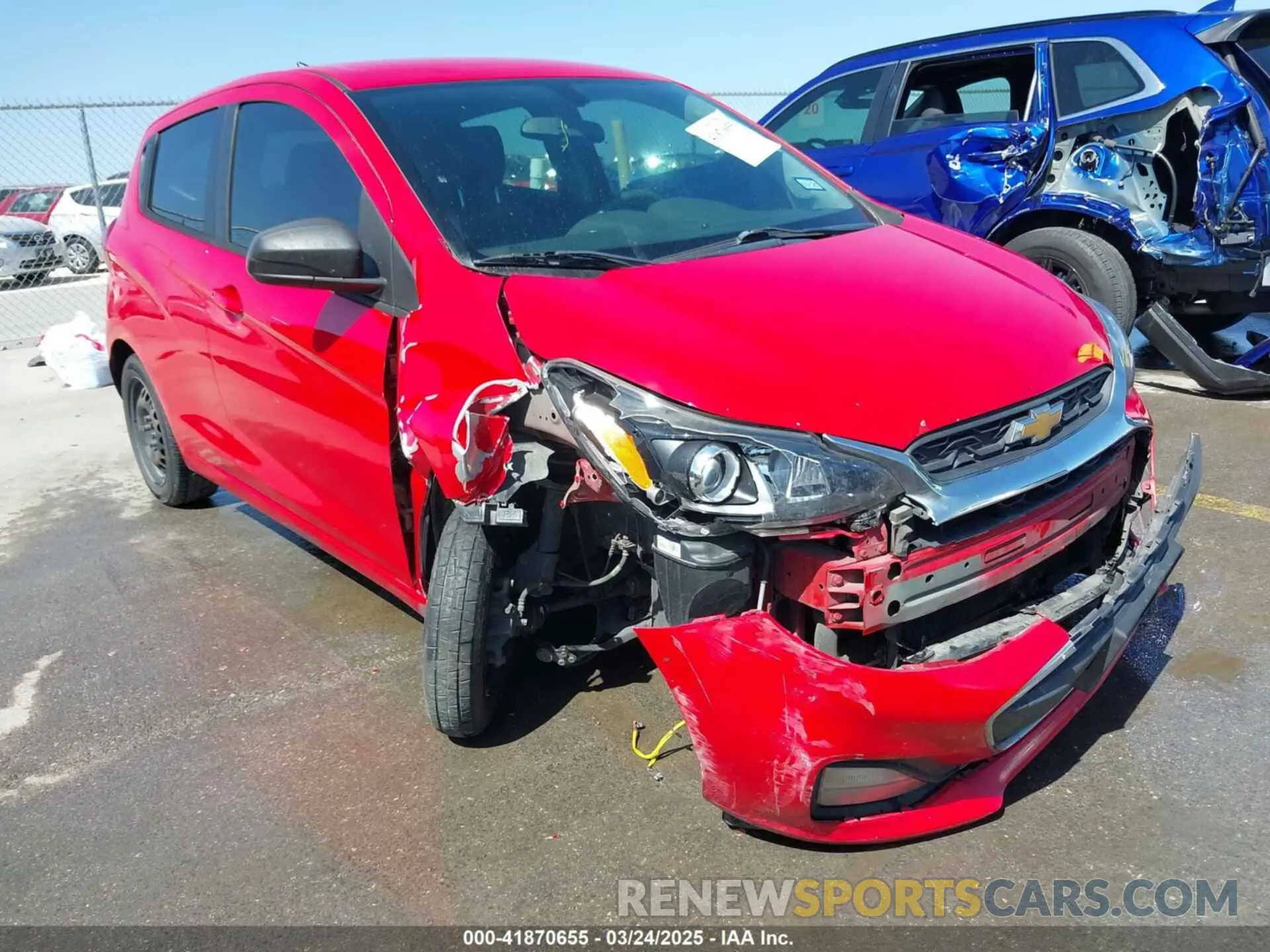1 Photograph of a damaged car KL8CB6SA3MC702715 CHEVROLET SPARK 2021
