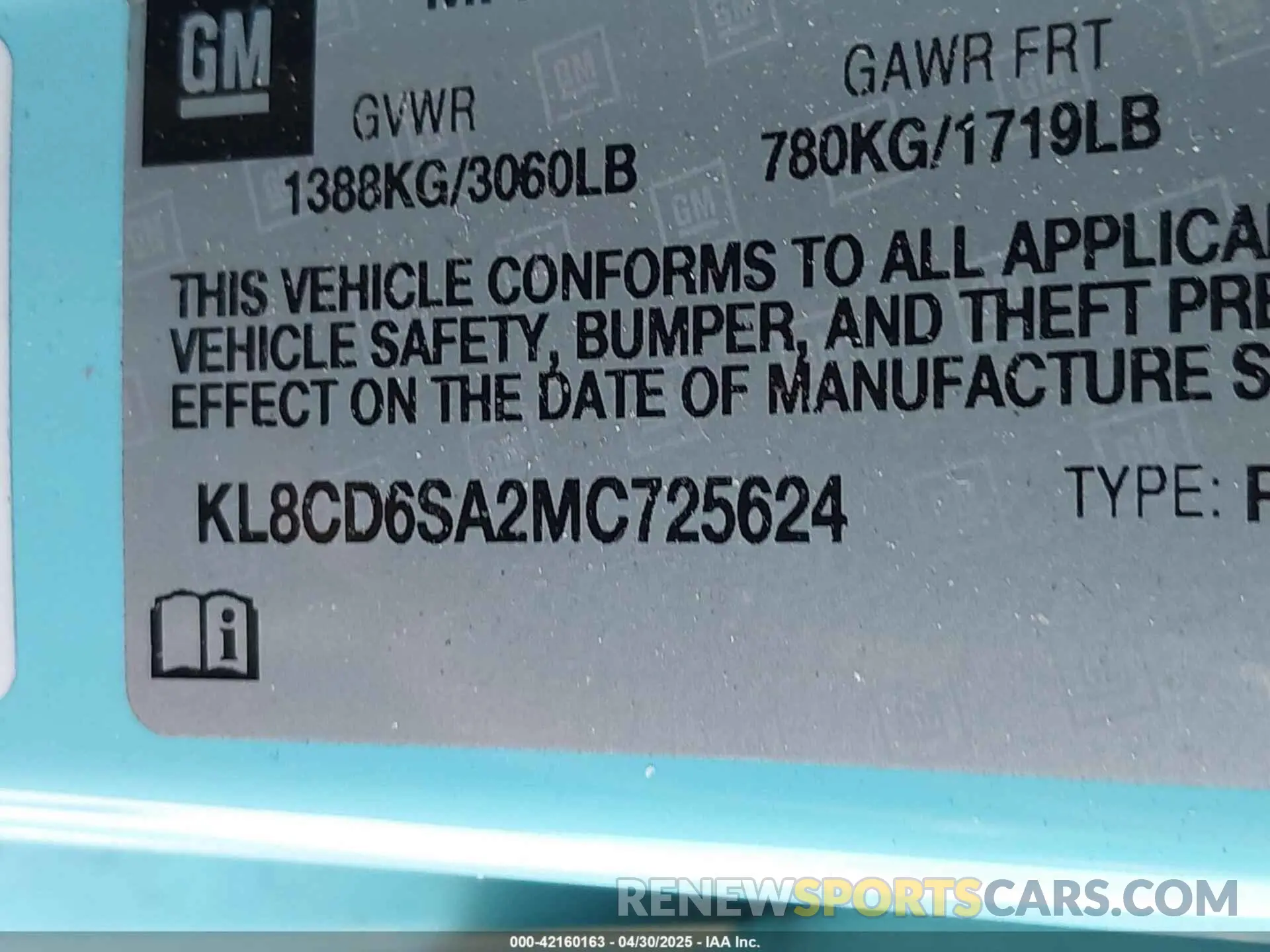 9 Фотография поврежденного автомобиля KL8CD6SA2MC725624 CHEVROLET SPARK 2021