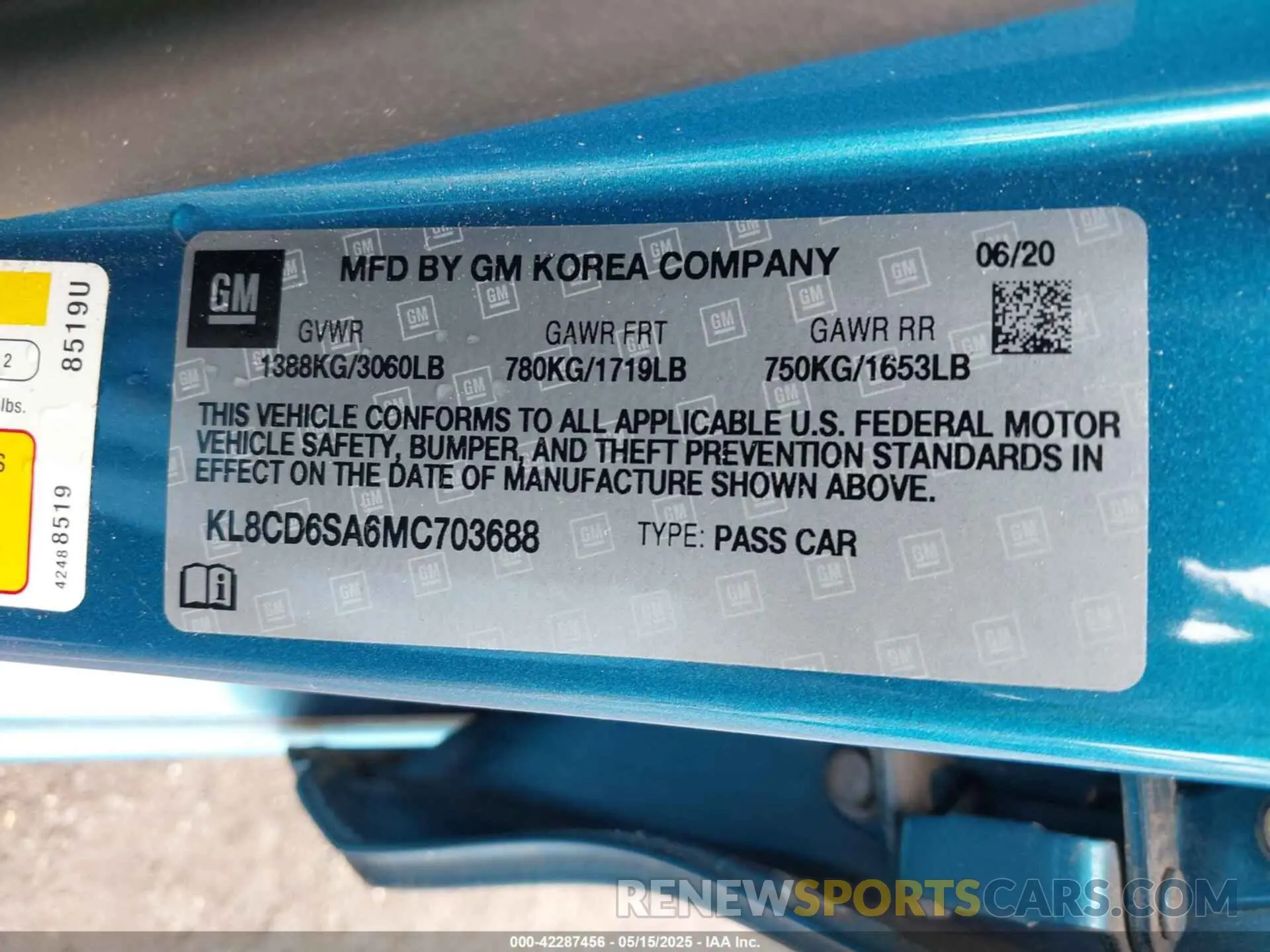 9 Фотография поврежденного автомобиля KL8CD6SA6MC703688 CHEVROLET SPARK 2021