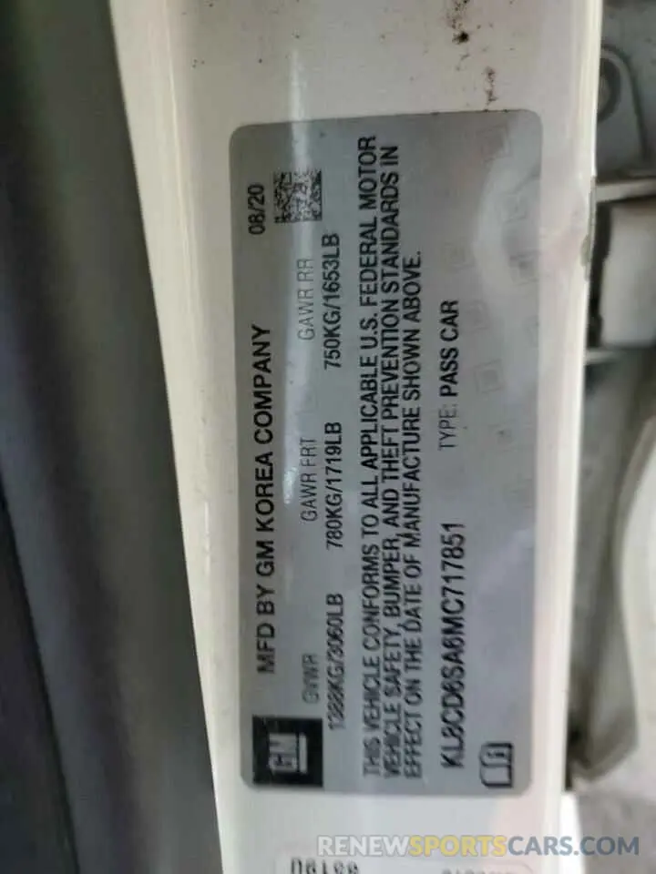 15 Фотография поврежденного автомобиля KL8CD6SA6MC717851 CHEVROLET SPARK 2021