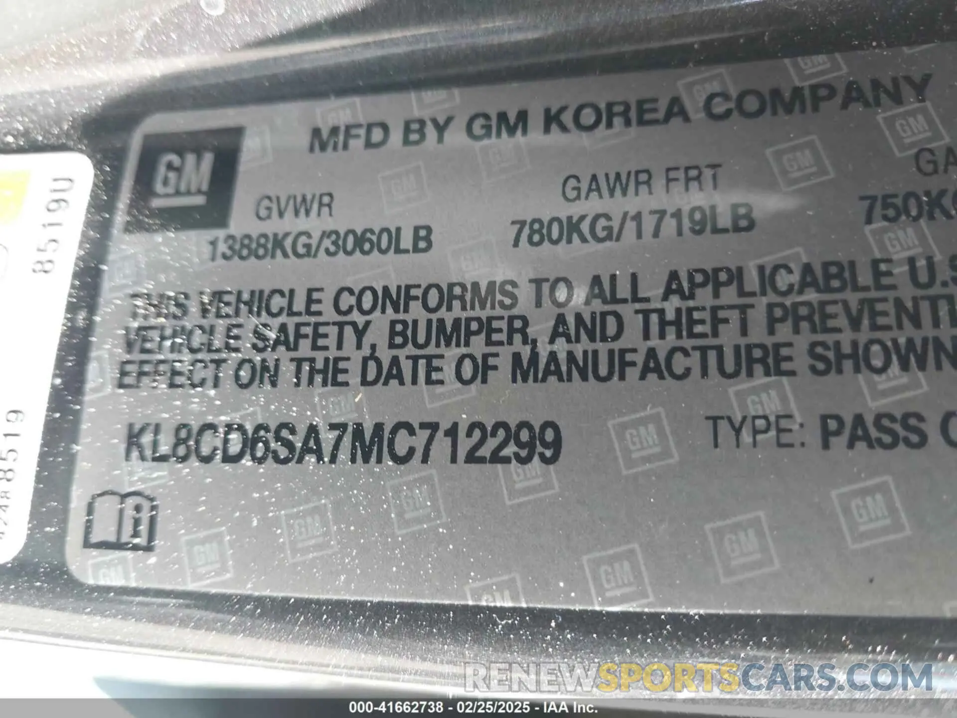 9 Photograph of a damaged car KL8CD6SA7MC712299 CHEVROLET SPARK 2021