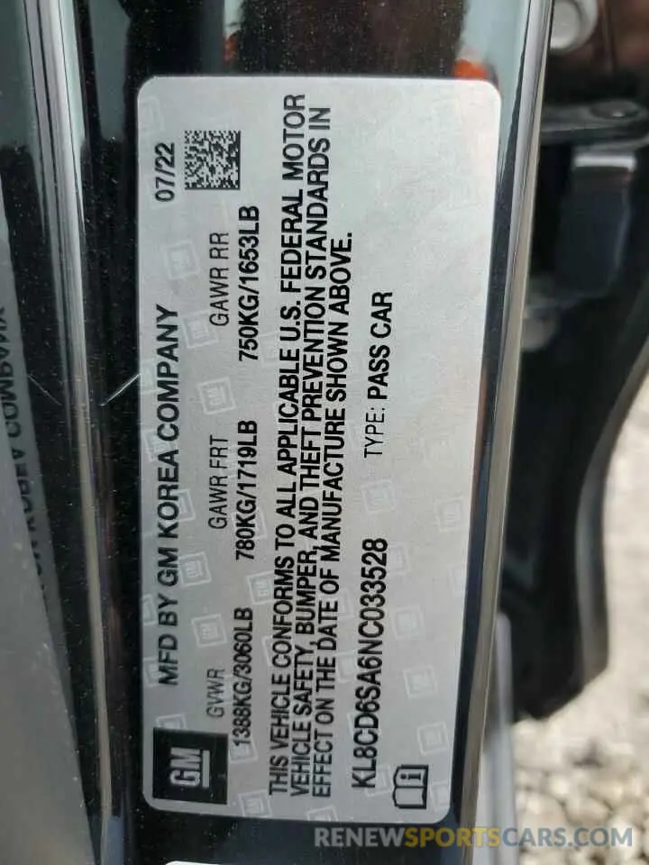 15 Photograph of a damaged car KL8CD6SA6NC033528 CHEVROLET SPARK 2022