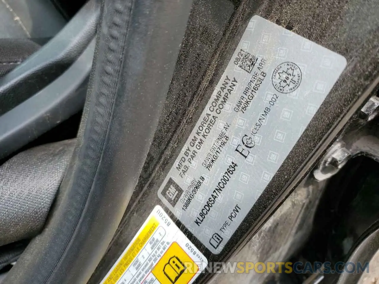 12 Photograph of a damaged car KL8CD6SA7NC007634 CHEVROLET SPARK 2022