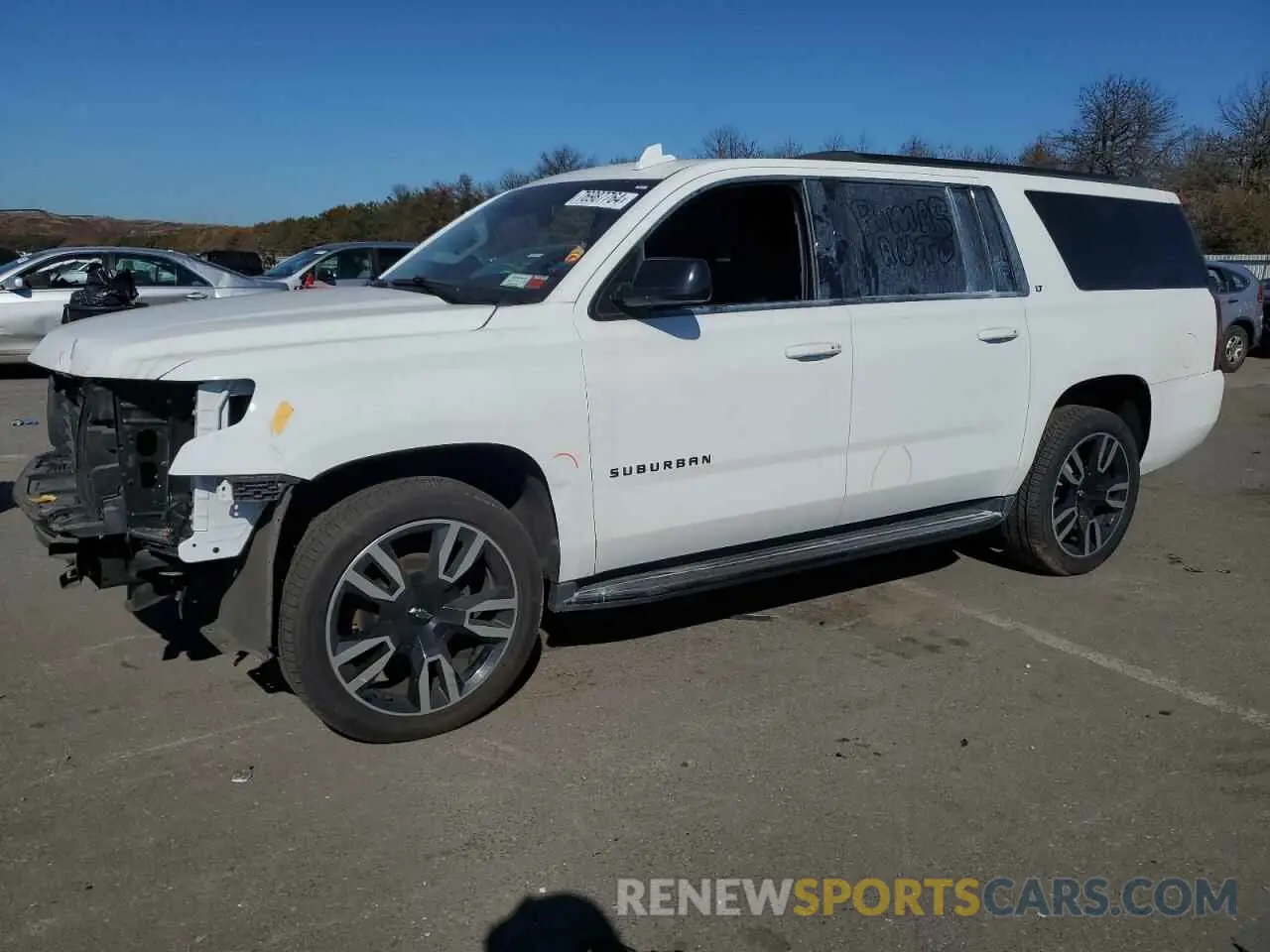 1 Photograph of a damaged car 1GNSKHKC9KR360687 CHEVROLET SUBURBAN 2019