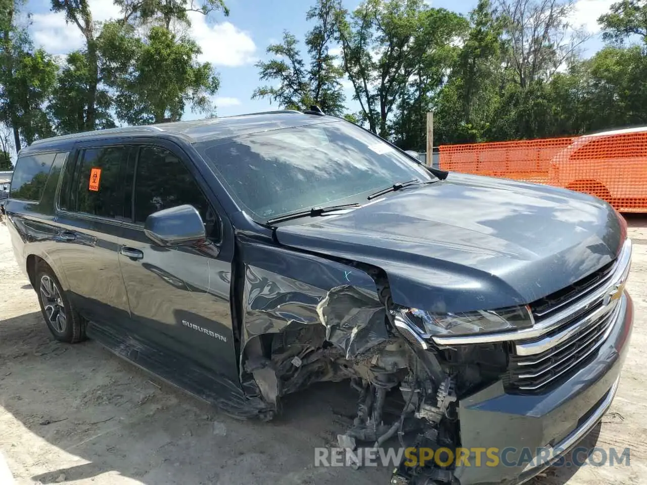 4 Photograph of a damaged car 1GNSCCKD2MR469892 CHEVROLET SUBURBAN 2021