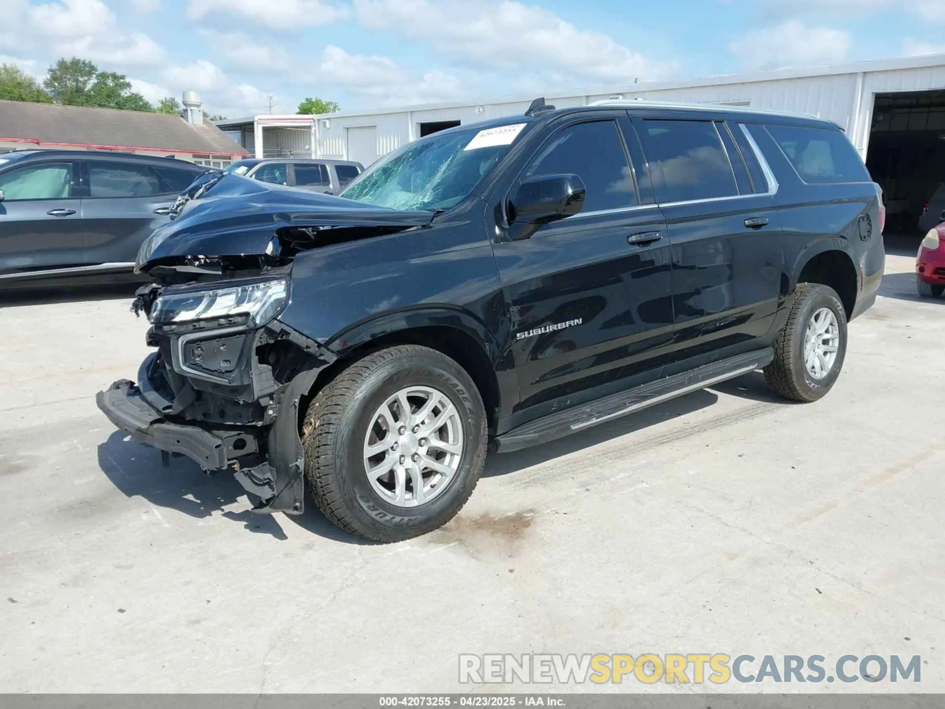 2 Photograph of a damaged car 1GNSCCKD3MR195196 CHEVROLET SUBURBAN 2021