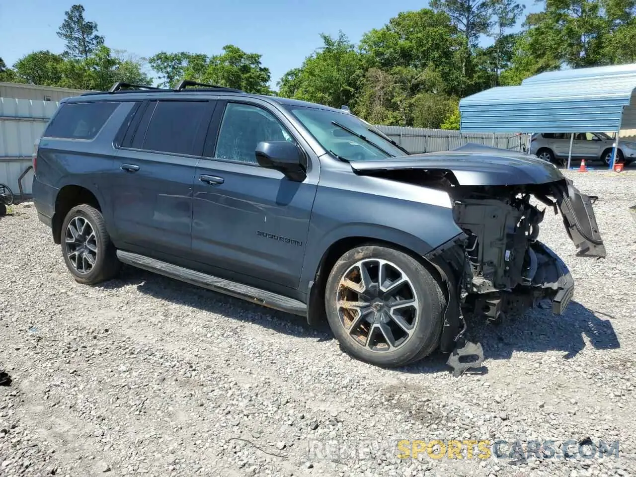 4 Photograph of a damaged car 1GNSCEKD0MR402865 CHEVROLET SUBURBAN 2021