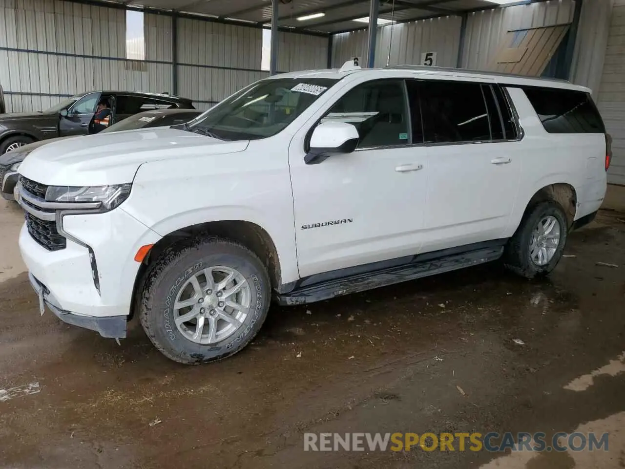 1 Photograph of a damaged car 1GNSKBKDXMR303892 CHEVROLET SUBURBAN 2021