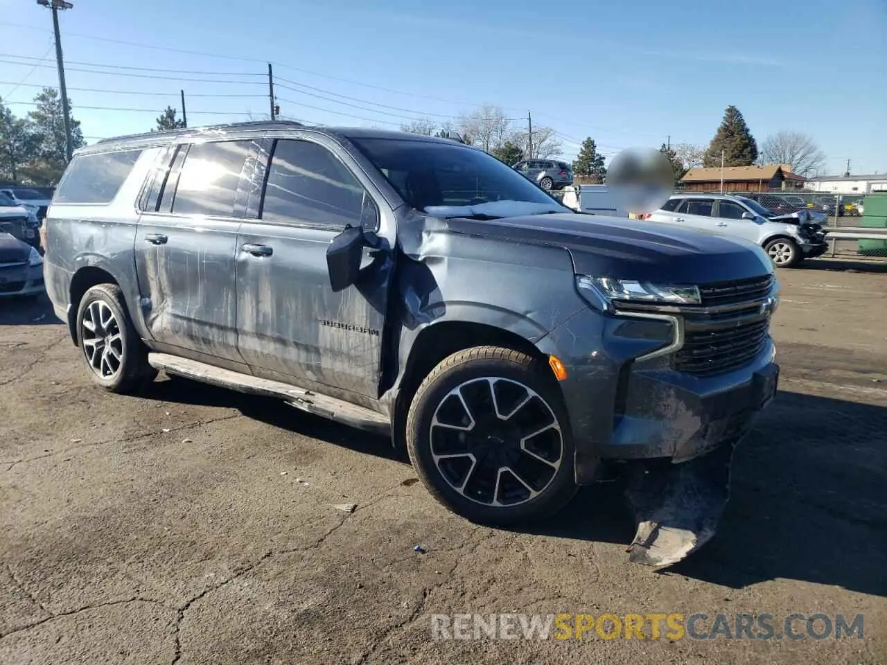 4 Photograph of a damaged car 1GNSKEKD8MR193782 CHEVROLET SUBURBAN 2021