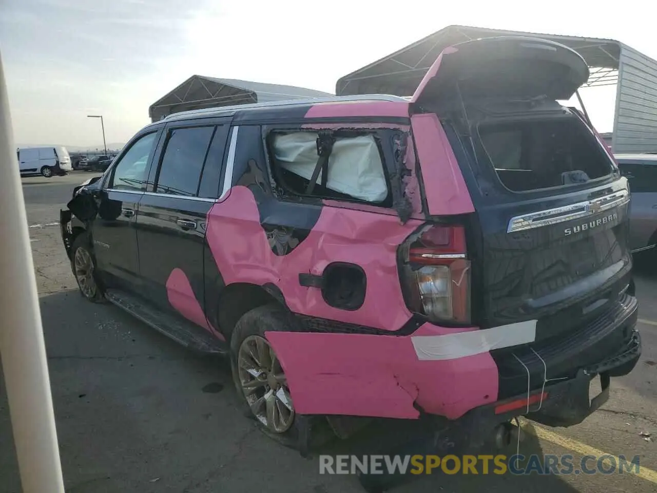 2 Photograph of a damaged car 1GNSKFKD0MR492754 CHEVROLET SUBURBAN 2021