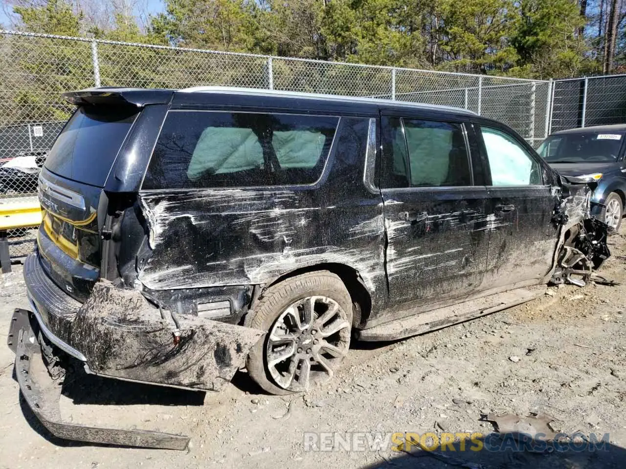 3 Фотография поврежденного автомобиля 1GNSKCKD2NR211585 CHEVROLET SUBURBAN 2022