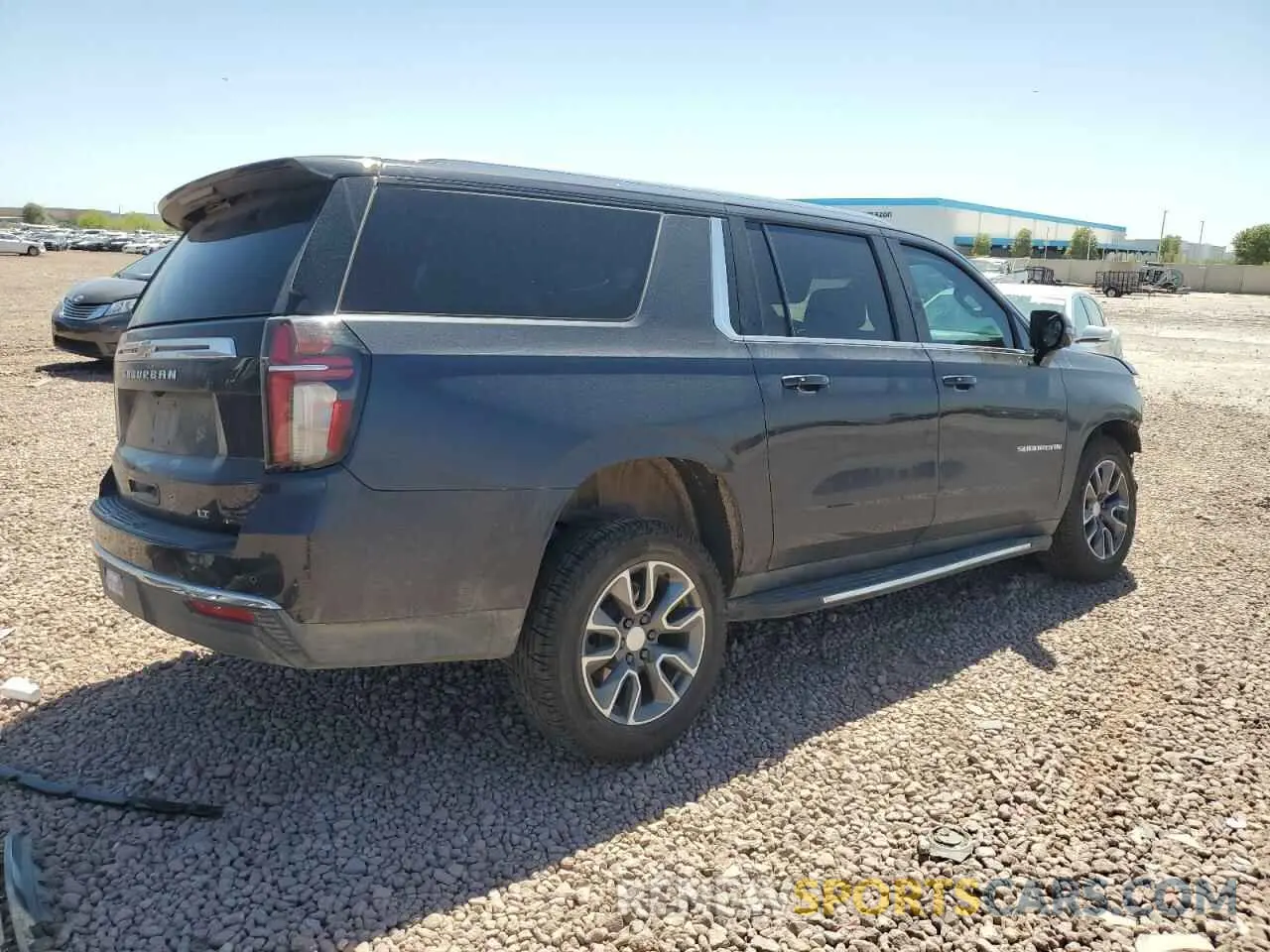 3 Photograph of a damaged car 1GNSKCKDXNR317511 CHEVROLET SUBURBAN 2022