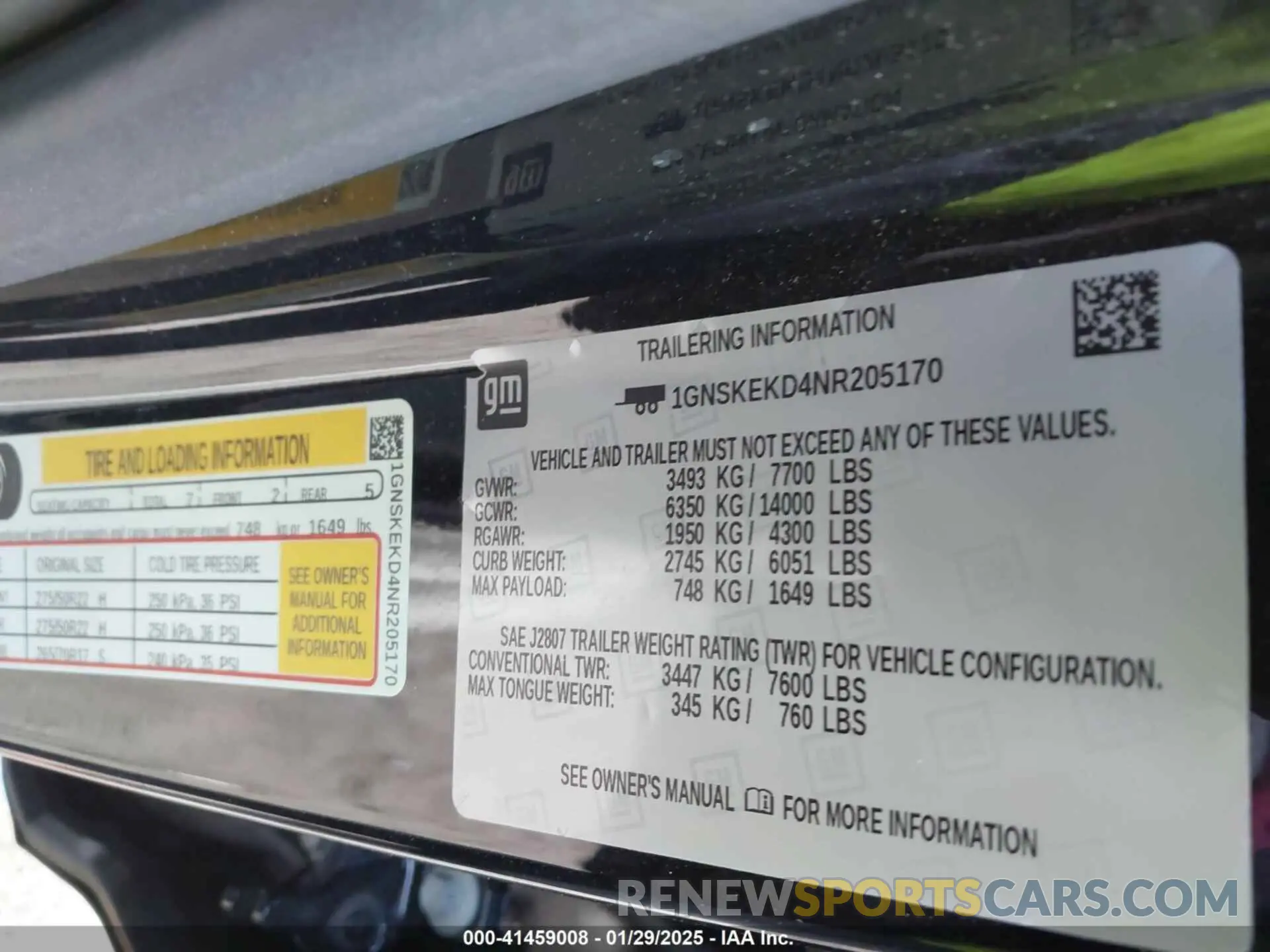9 Photograph of a damaged car 1GNSKEKD4NR205170 CHEVROLET SUBURBAN 2022