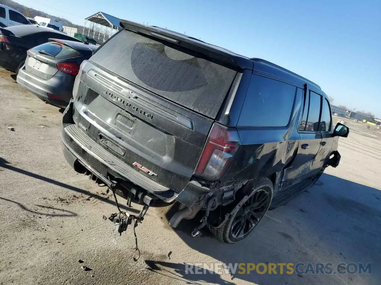 3 Photograph of a damaged car 1GNSKEKT8NR220309 CHEVROLET SUBURBAN 2022