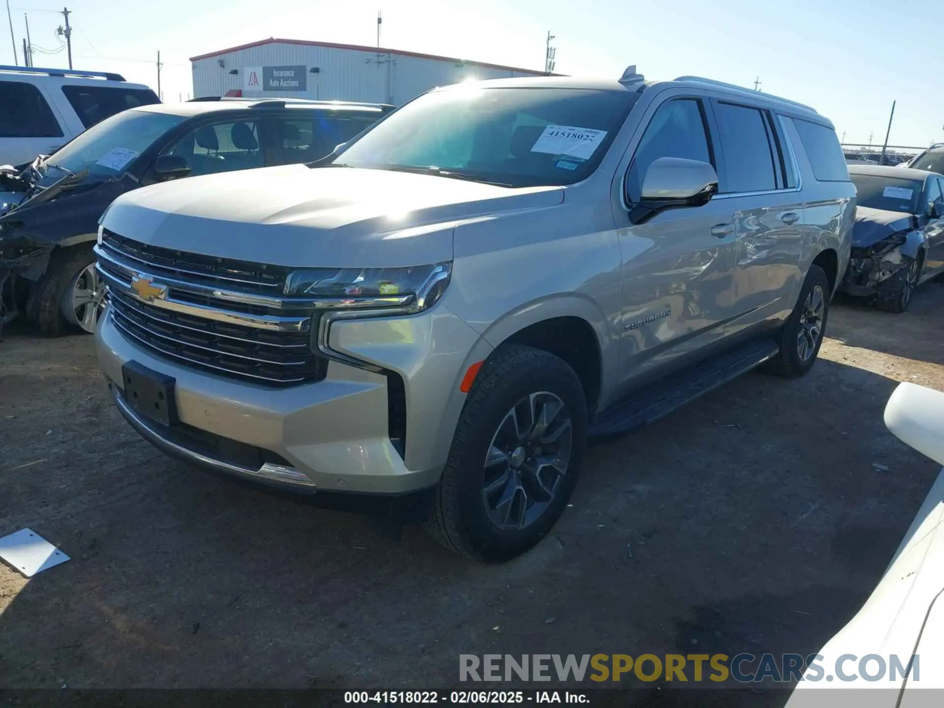 2 Photograph of a damaged car 1GNSCCKD2PR522272 CHEVROLET SUBURBAN 2023
