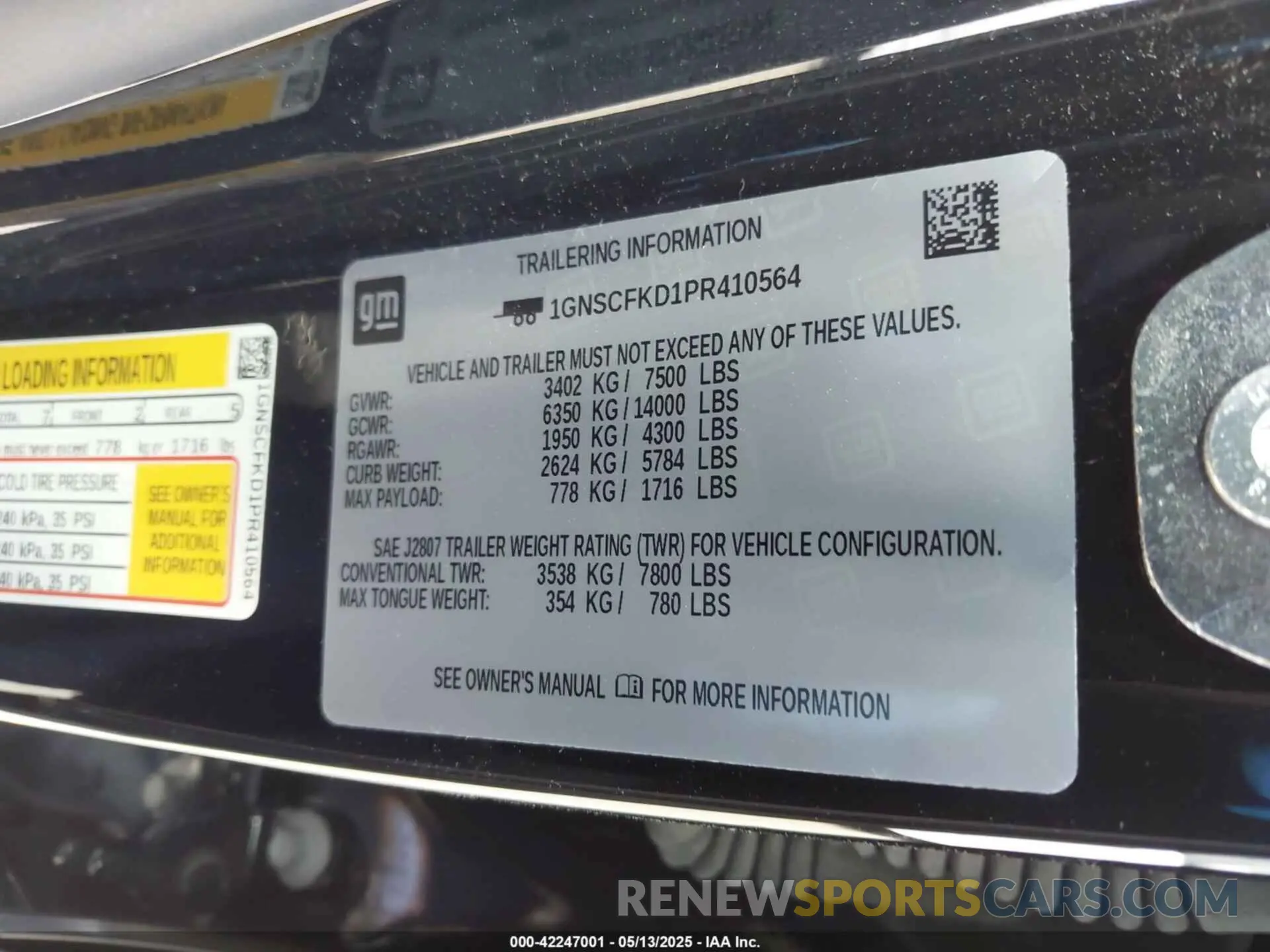 9 Фотография поврежденного автомобиля 1GNSCFKD1PR410564 CHEVROLET SUBURBAN 2023