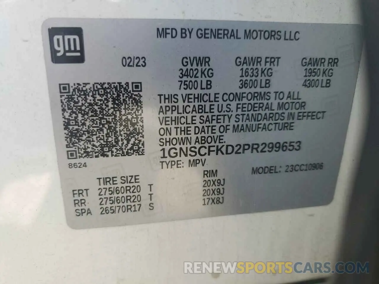 13 Фотография поврежденного автомобиля 1GNSCFKD2PR299653 CHEVROLET SUBURBAN 2023
