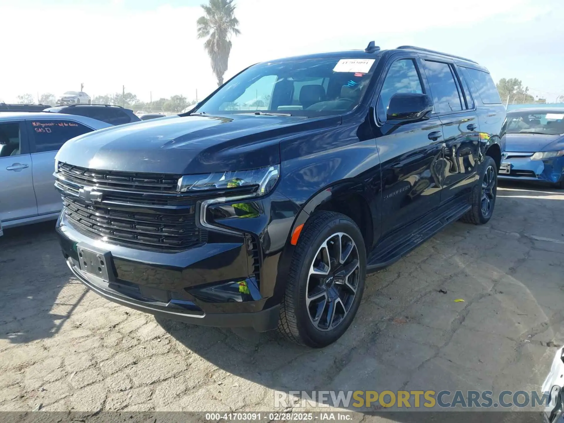 2 Photograph of a damaged car 1GNSKEKD2PR367074 CHEVROLET SUBURBAN 2023
