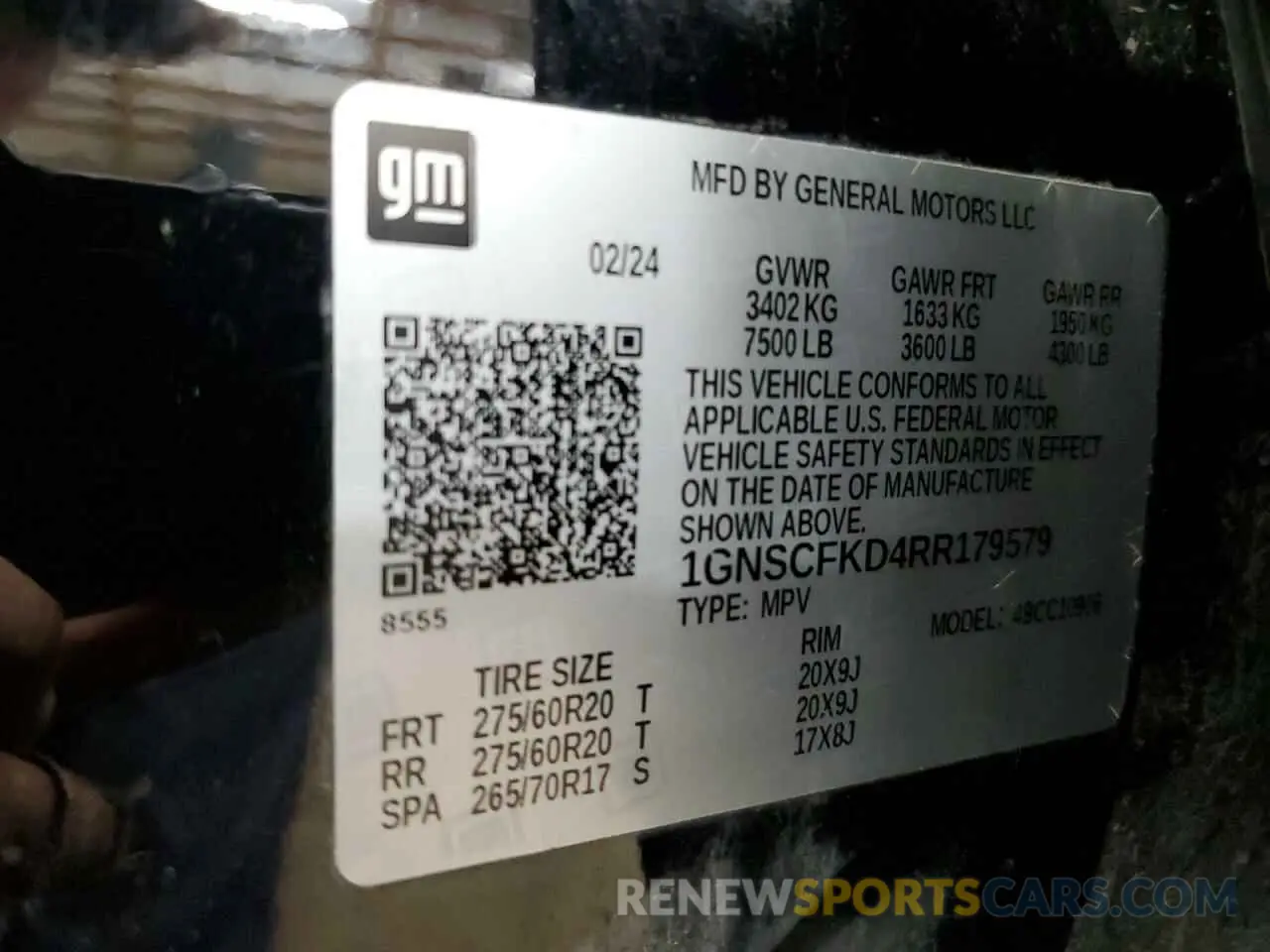 13 Photograph of a damaged car 1GNSCFKD4RR179579 CHEVROLET SUBURBAN 2024