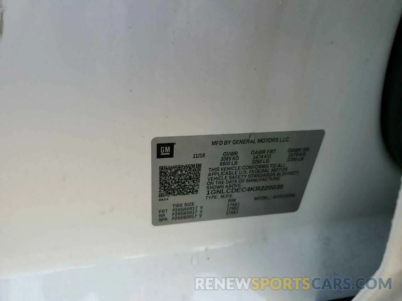 14 Фотография поврежденного автомобиля 1GNLCDEC4KR220035 CHEVROLET TAHOE 2019