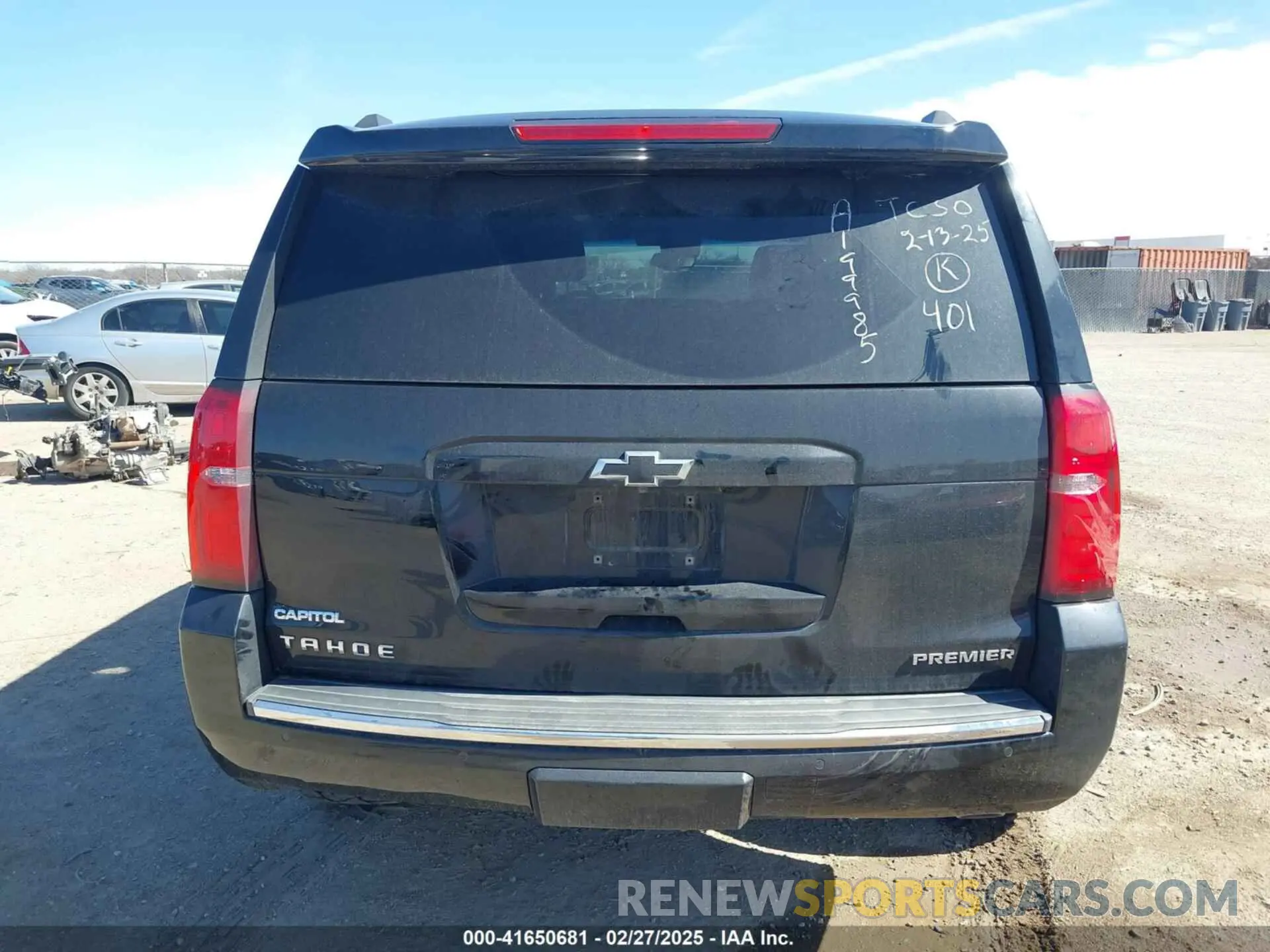 16 Photograph of a damaged car 1GNSCCKC5KR260277 CHEVROLET TAHOE 2019