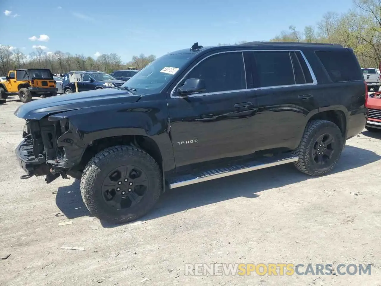 1 Photograph of a damaged car 1GNSKAKCXKR220980 CHEVROLET TAHOE 2019