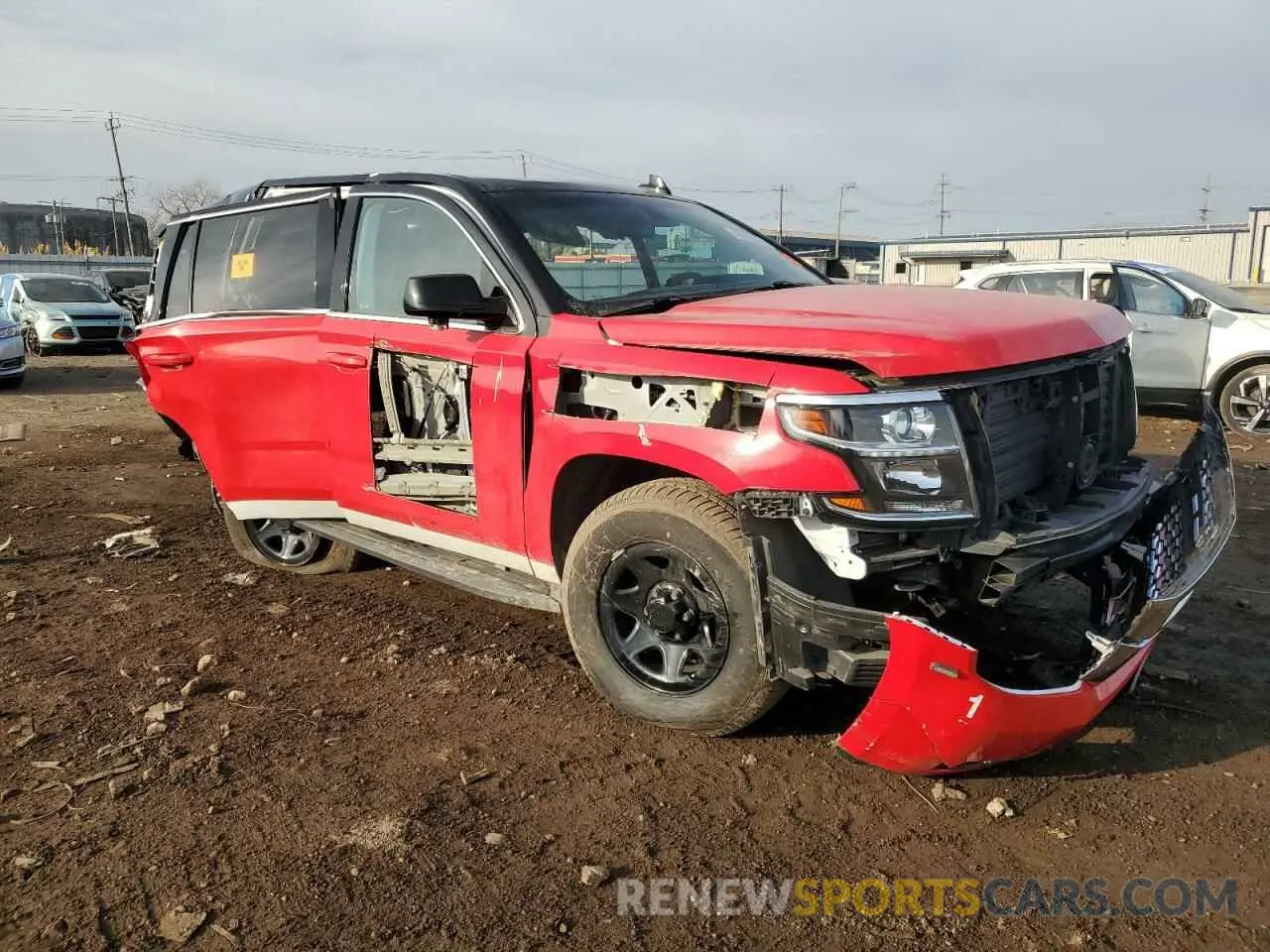 4 Photograph of a damaged car 1GNSKFEC1KR345195 CHEVROLET TAHOE 2019
