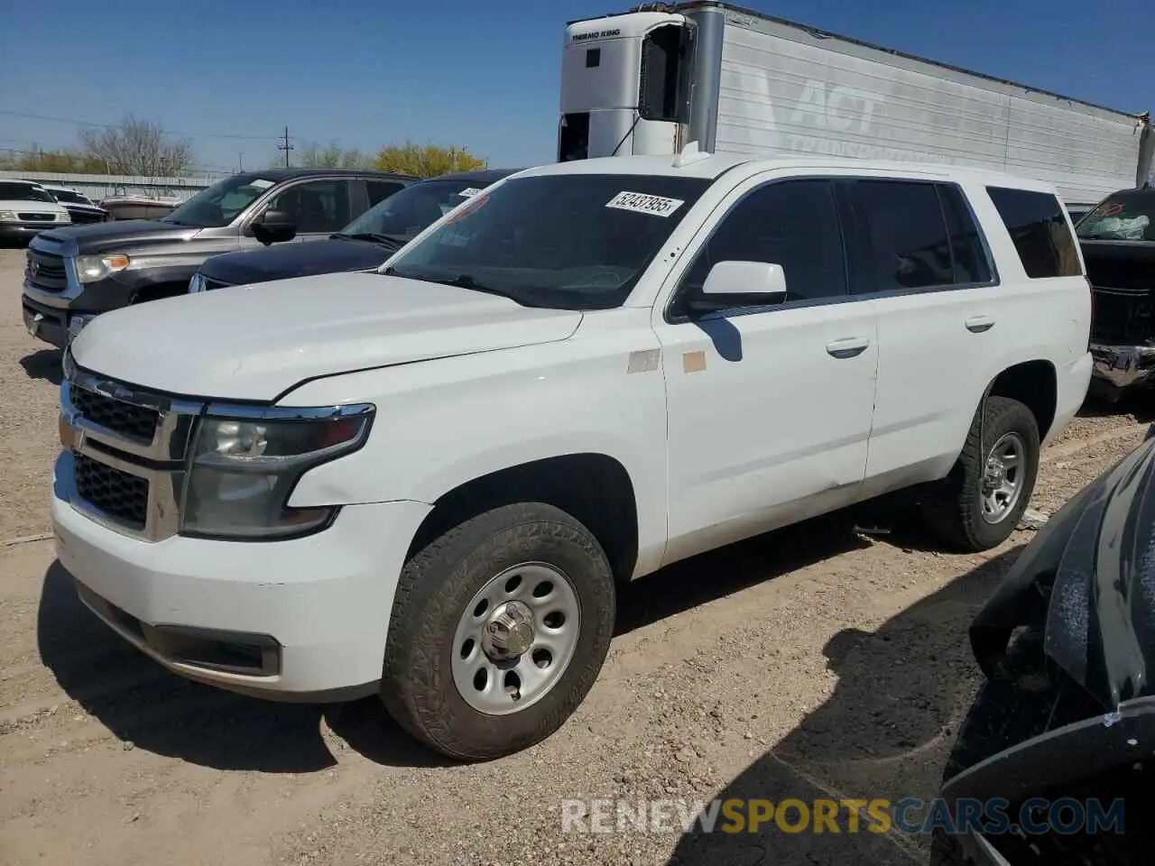 1 Photograph of a damaged car 1GNSKFEC3KR127520 CHEVROLET TAHOE 2019
