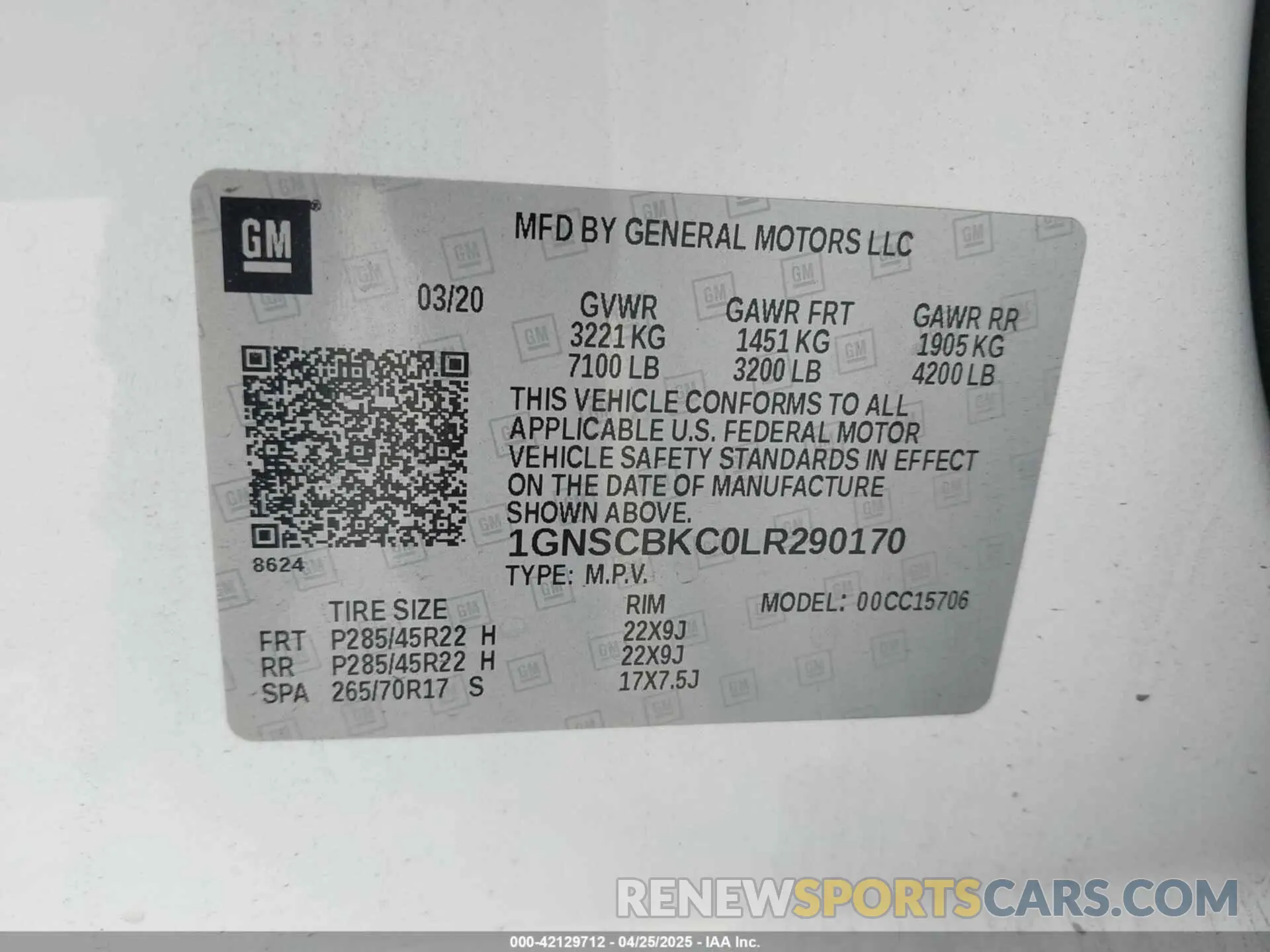 9 Photograph of a damaged car 1GNSCBKC0LR290170 CHEVROLET TAHOE 2020