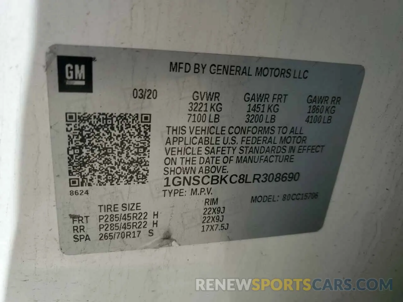 12 Фотография поврежденного автомобиля 1GNSCBKC8LR308690 CHEVROLET TAHOE 2020