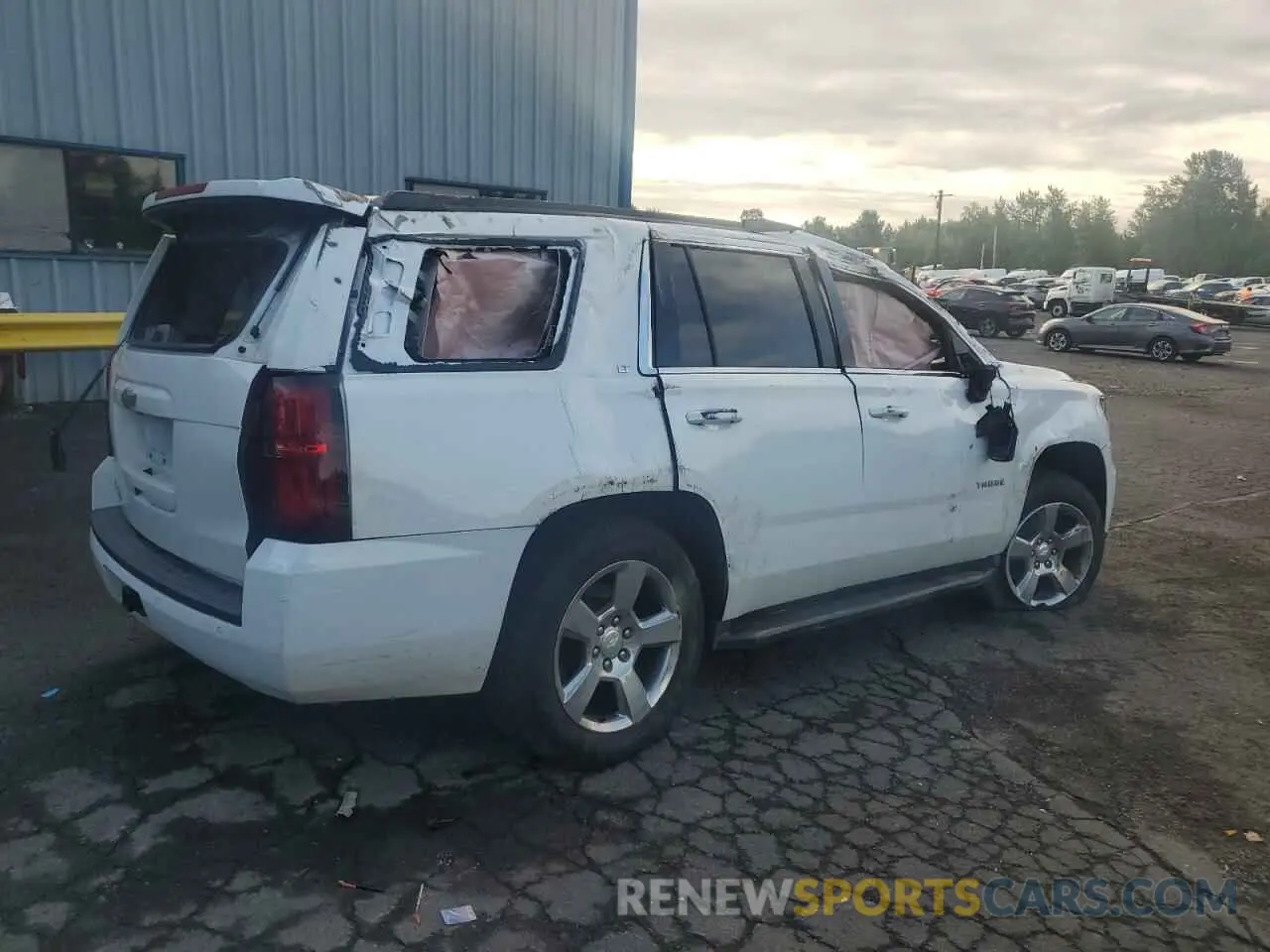 3 Photograph of a damaged car 1GNSKBKC2LR129306 CHEVROLET TAHOE 2020