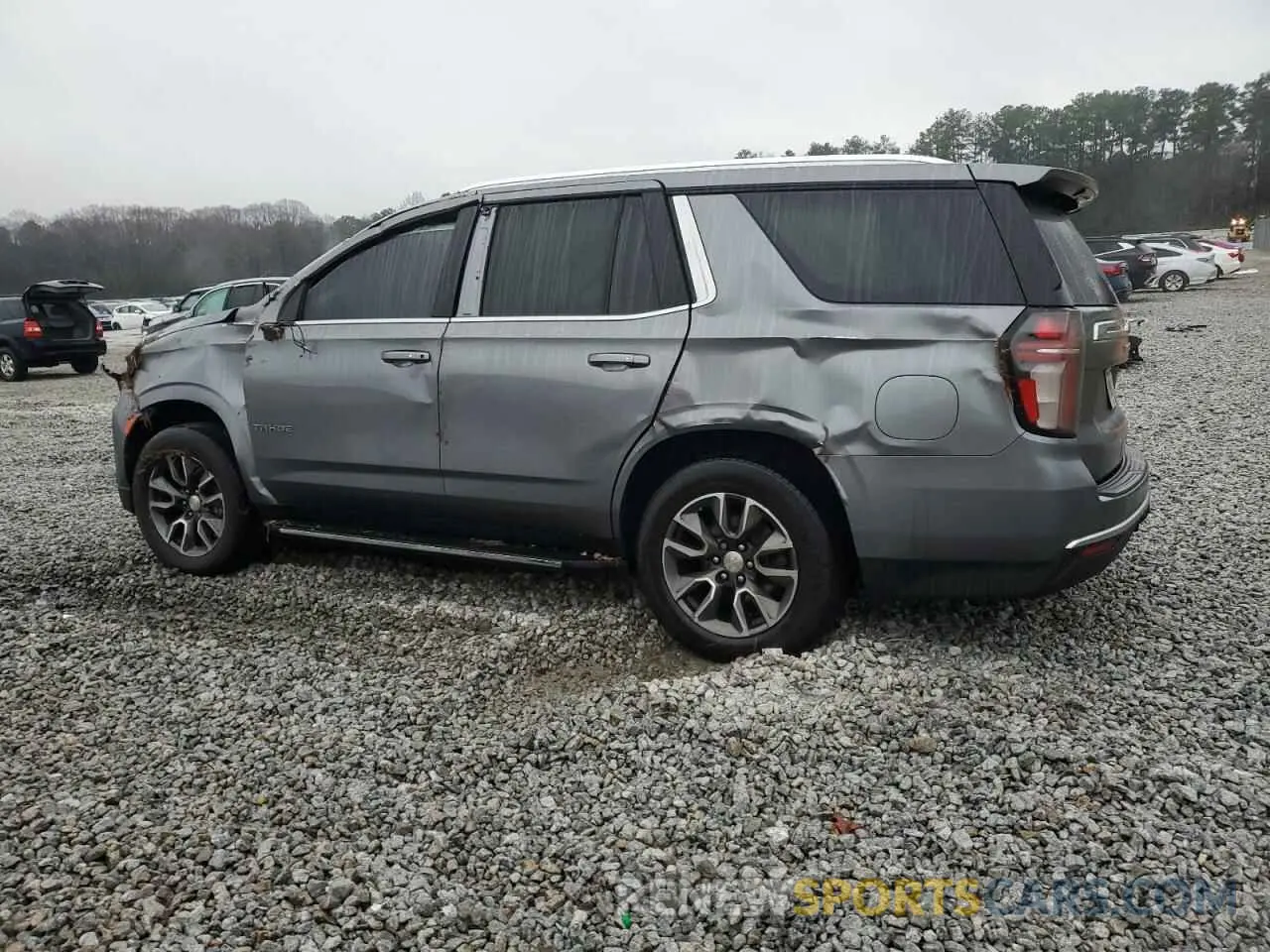 2 Photograph of a damaged car 1GNSCNKD1MR156490 CHEVROLET TAHOE 2021