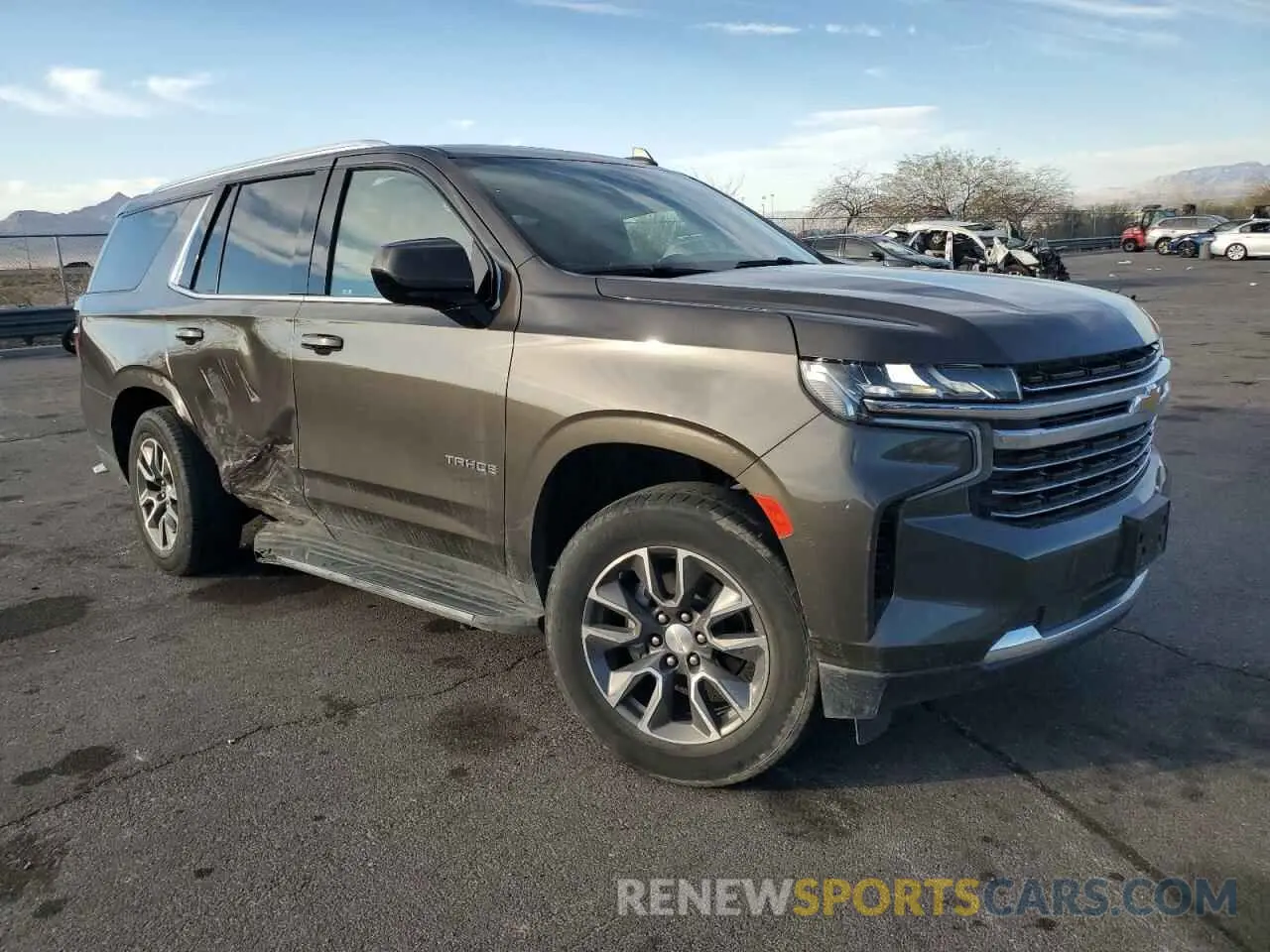 4 Photograph of a damaged car 1GNSCNKD8MR377195 CHEVROLET TAHOE 2021