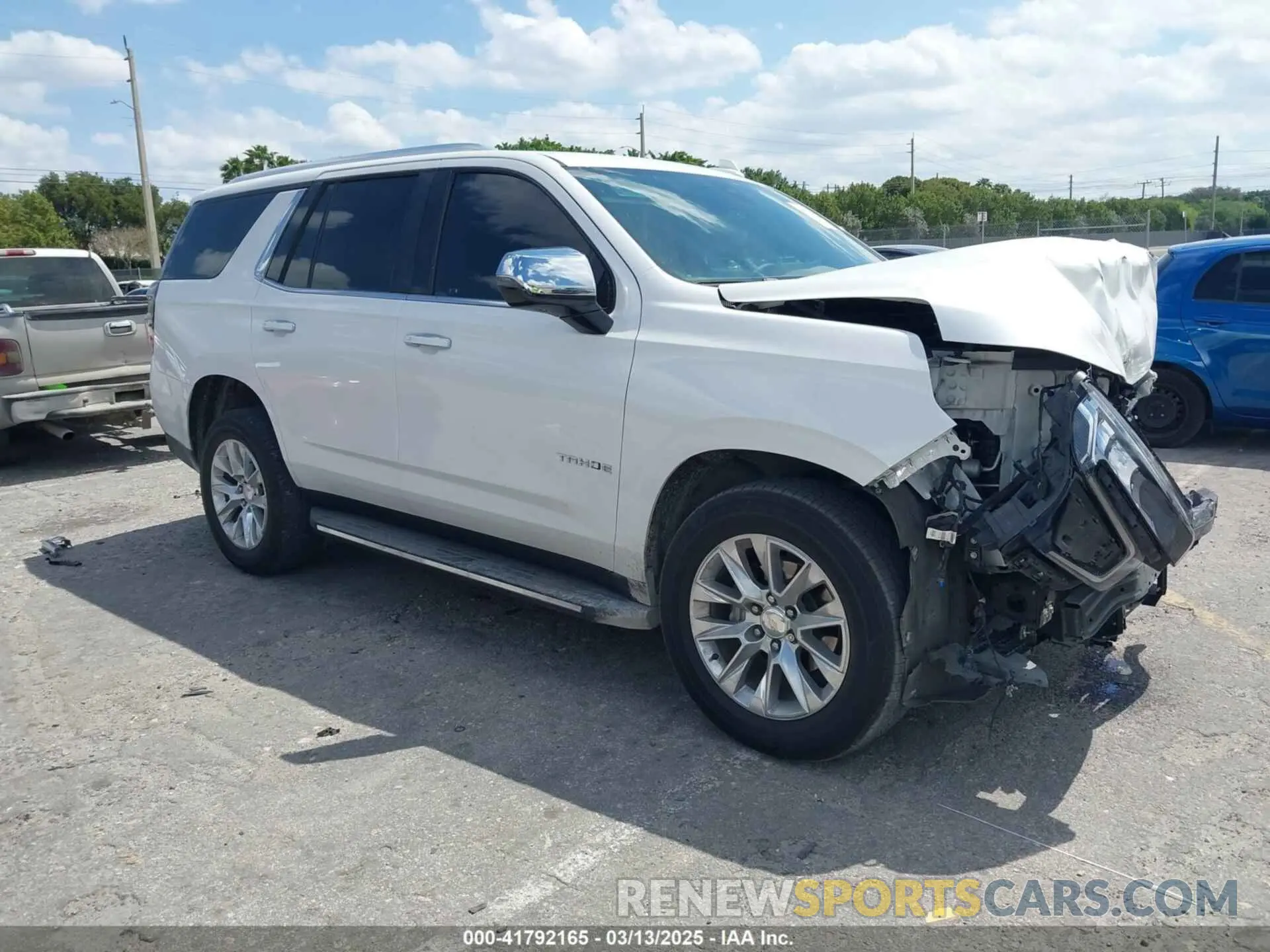 1 Photograph of a damaged car 1GNSCSKD6MR117764 CHEVROLET TAHOE 2021