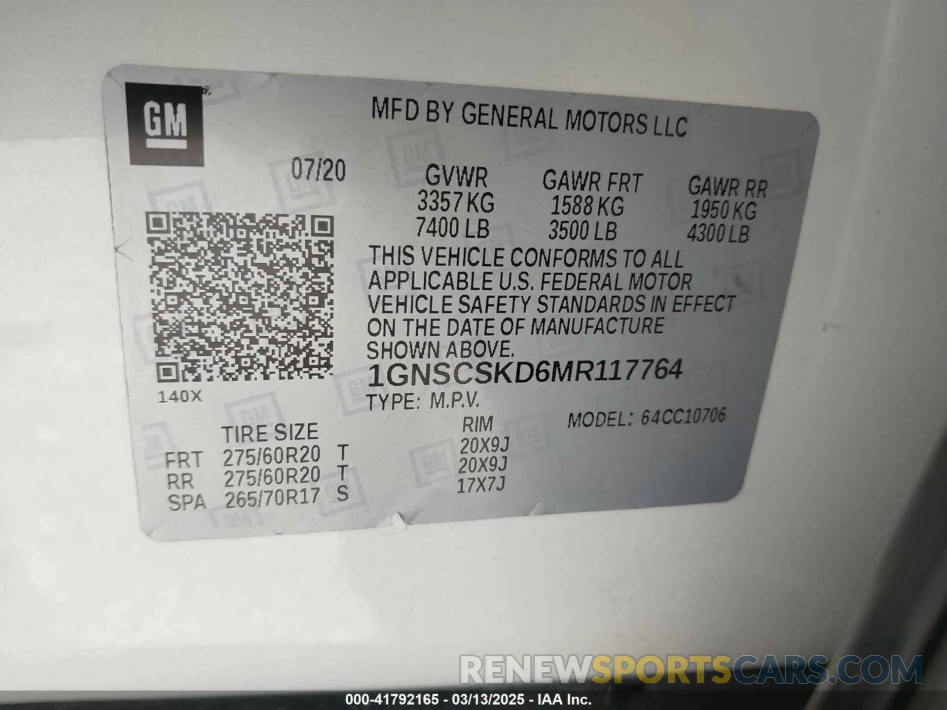 9 Фотография поврежденного автомобиля 1GNSCSKD6MR117764 CHEVROLET TAHOE 2021