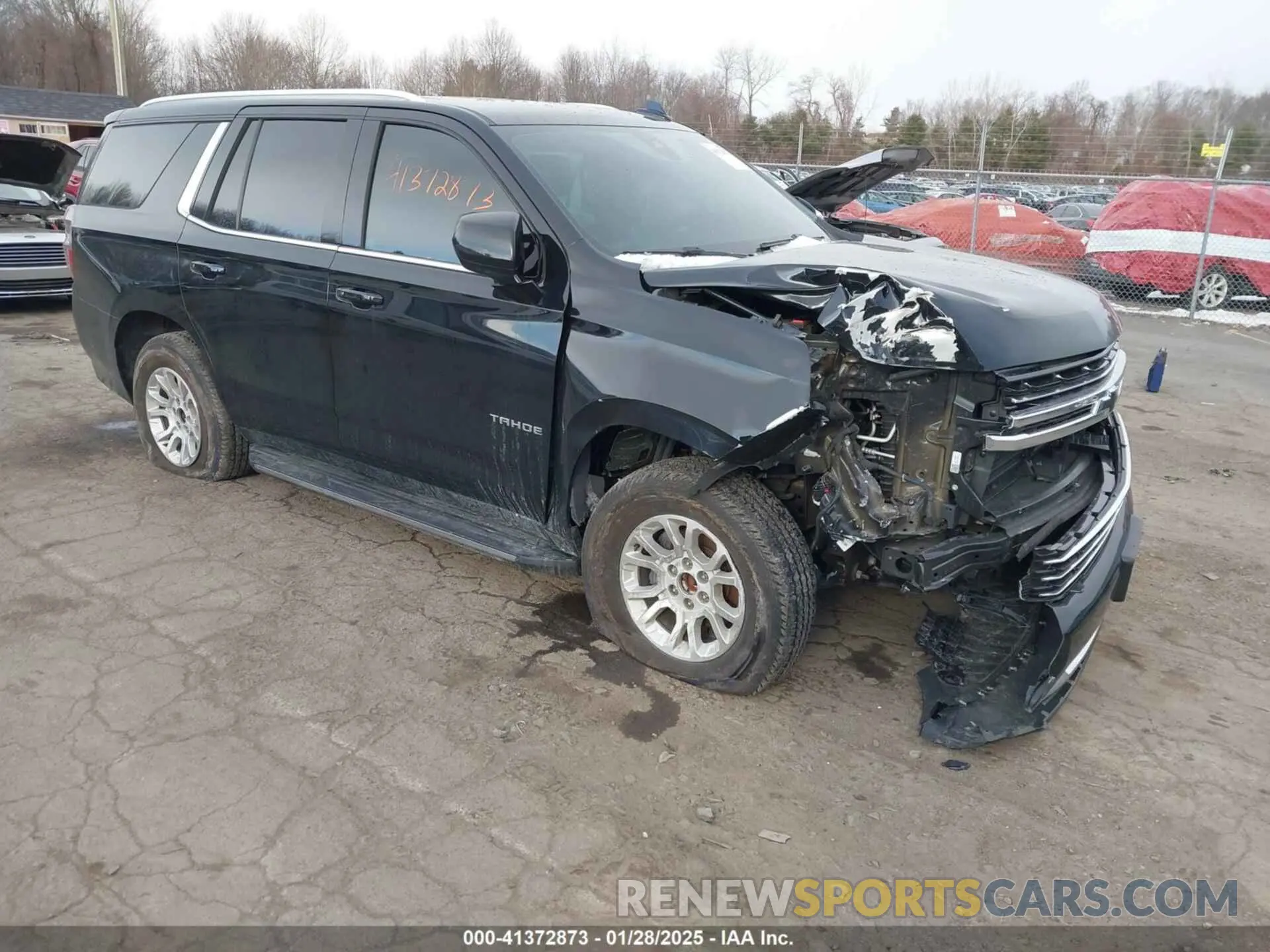 1 Photograph of a damaged car 1GNSKNKD2MR444988 CHEVROLET TAHOE 2021