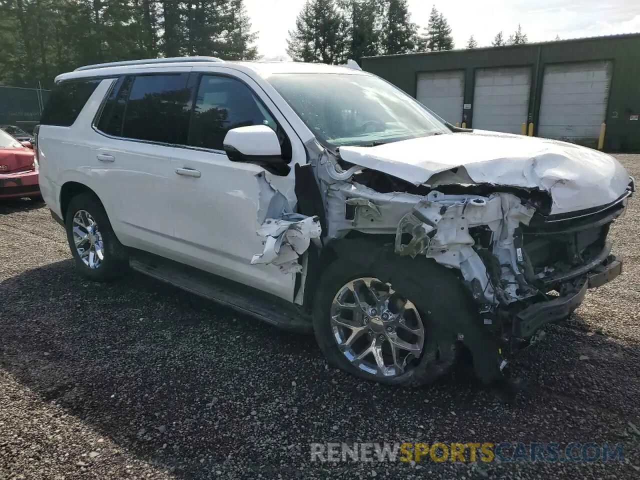 4 Photograph of a damaged car 1GNSKNKD5MR123270 CHEVROLET TAHOE 2021