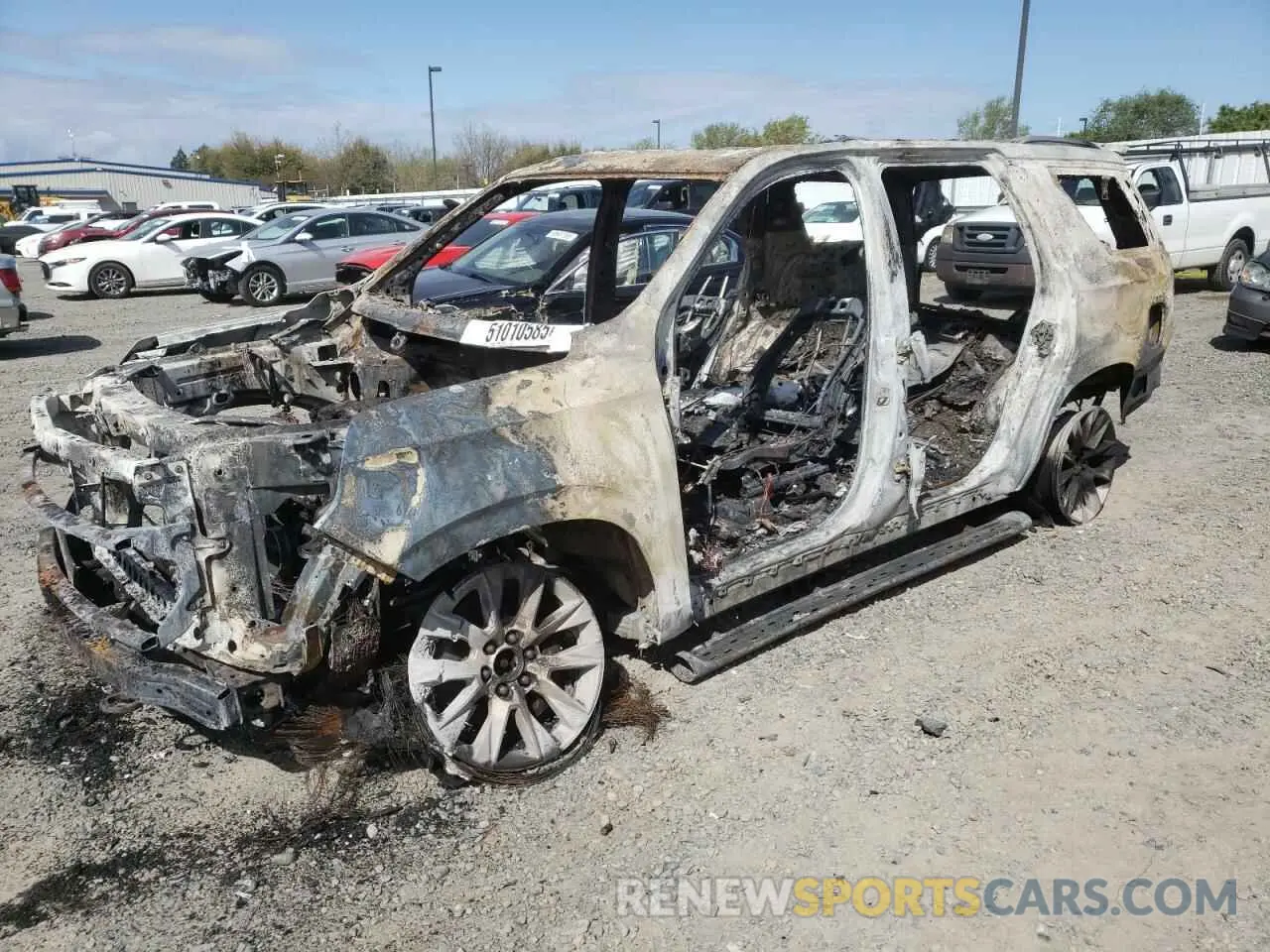 1 Photograph of a damaged car 1GNSKPKD2MR227503 CHEVROLET TAHOE 2021