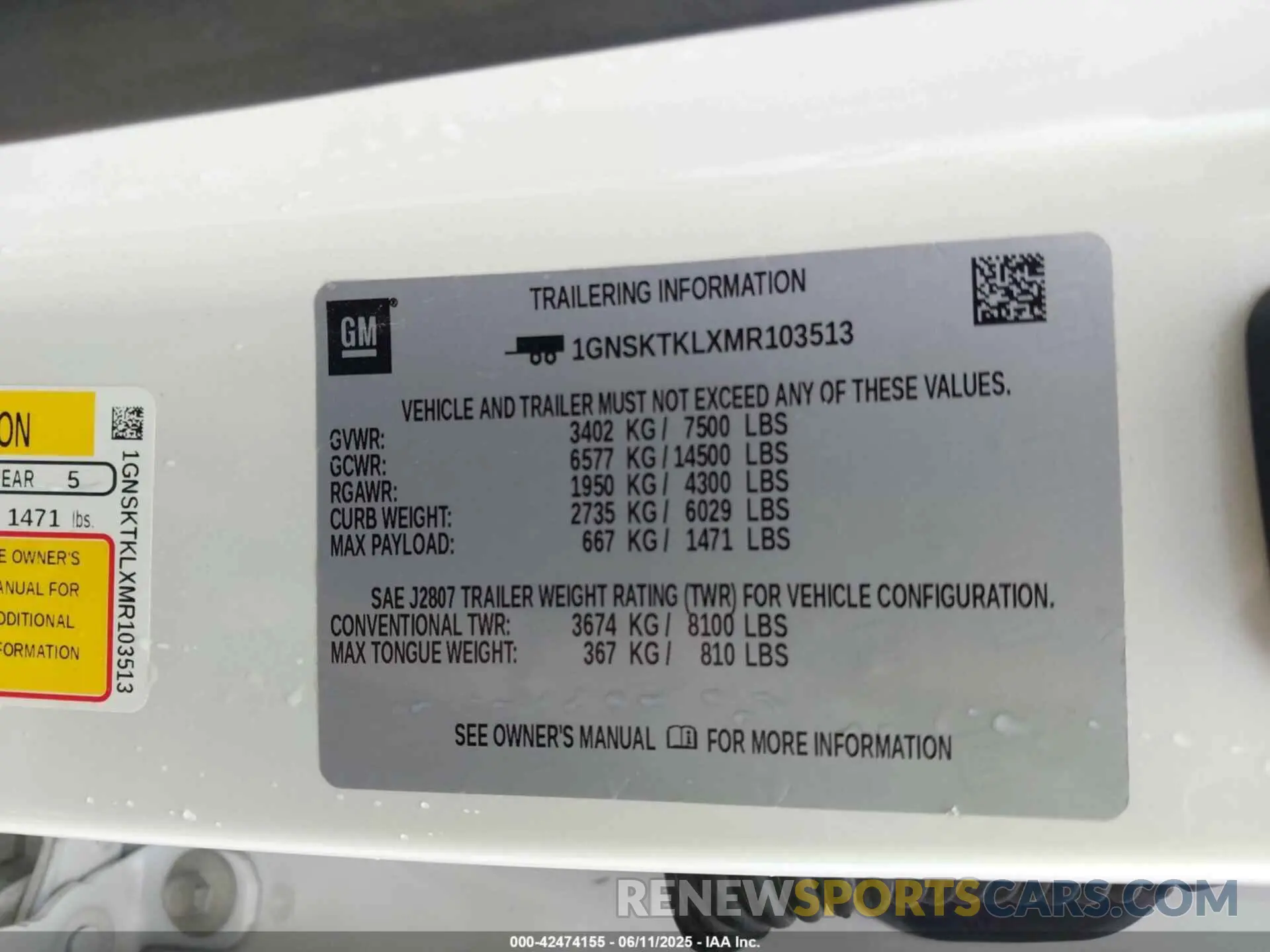 9 Фотография поврежденного автомобиля 1GNSKTKLXMR103513 CHEVROLET TAHOE 2021