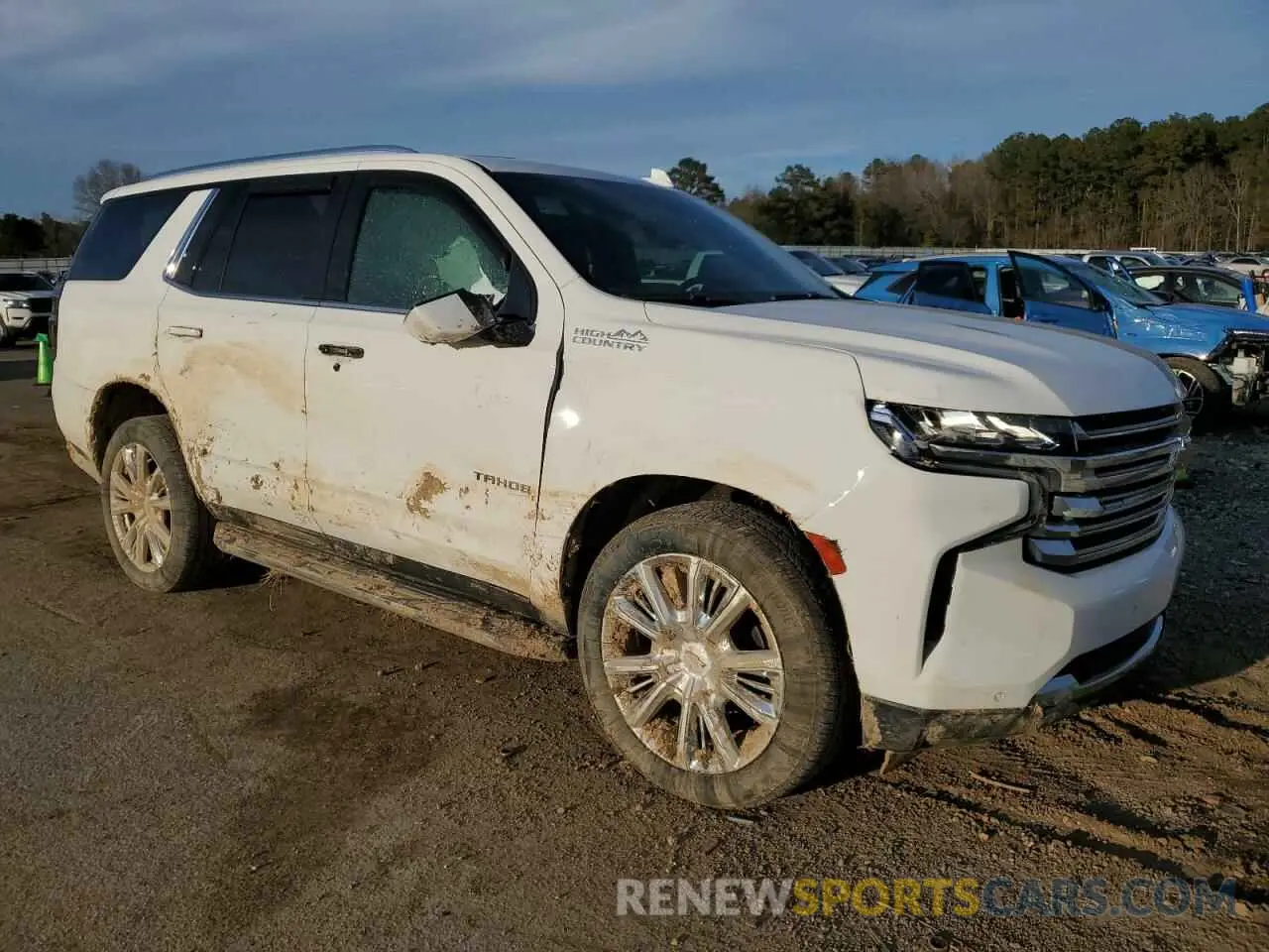 4 Фотография поврежденного автомобиля 1GNSKTKT3MR282283 CHEVROLET TAHOE 2021