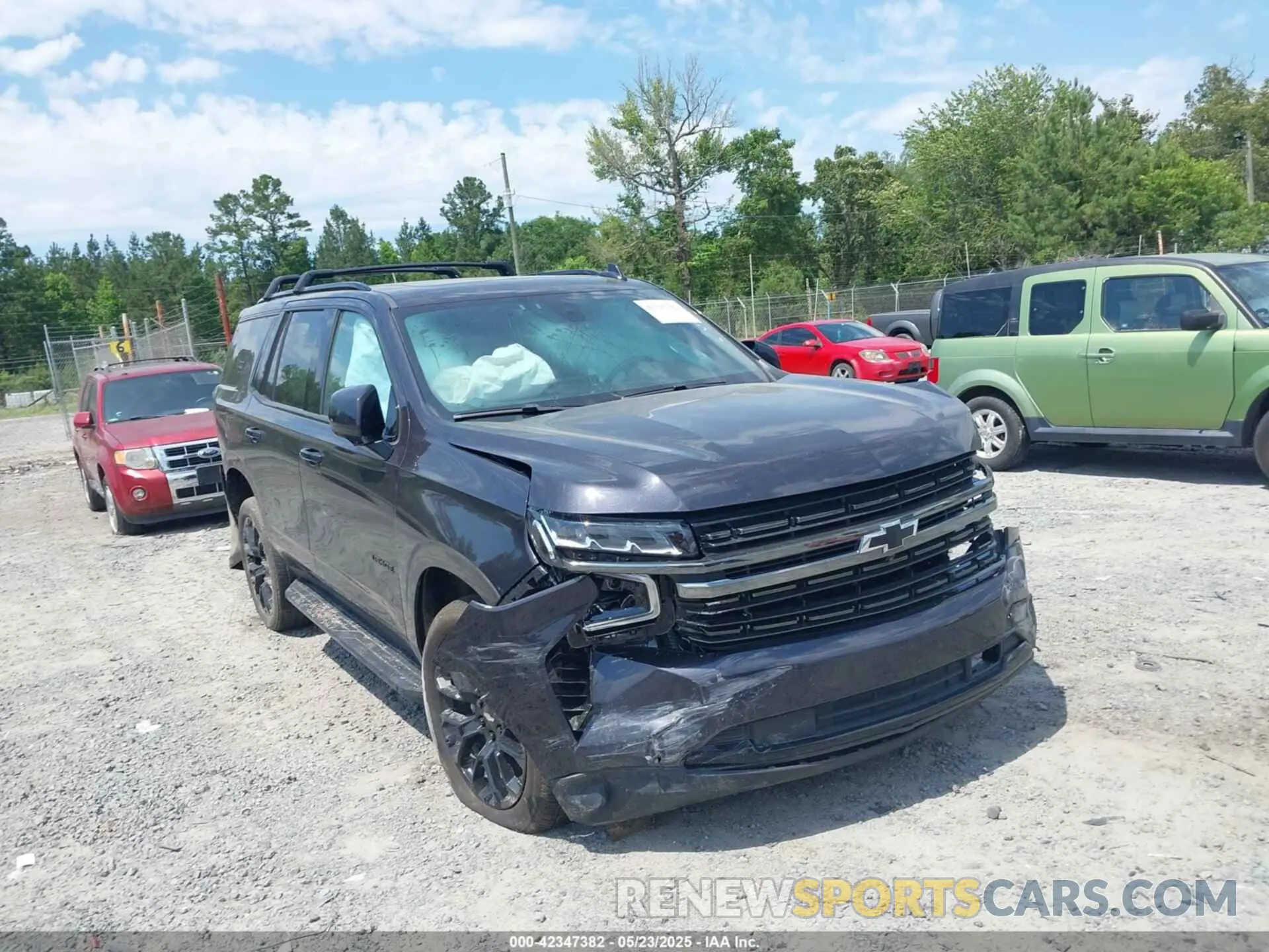 1 Photograph of a damaged car 1GNSKRKD6NR361508 CHEVROLET TAHOE 2022